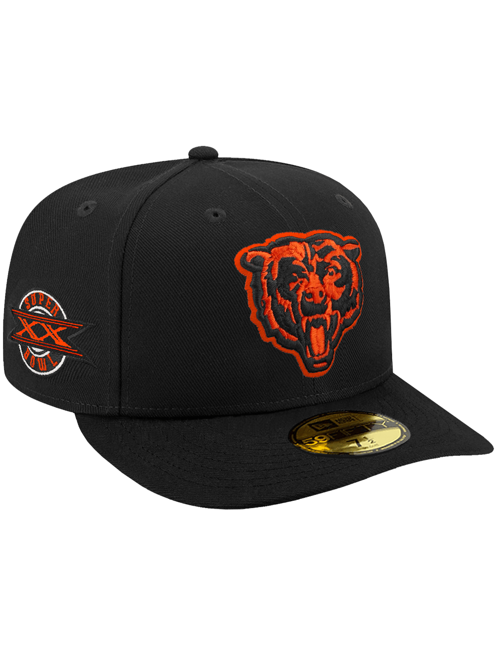 New Era Caps Chicago Bears New Era NFL Team Infill Pre-Curved 59FIFTY Fitted Hat - Black