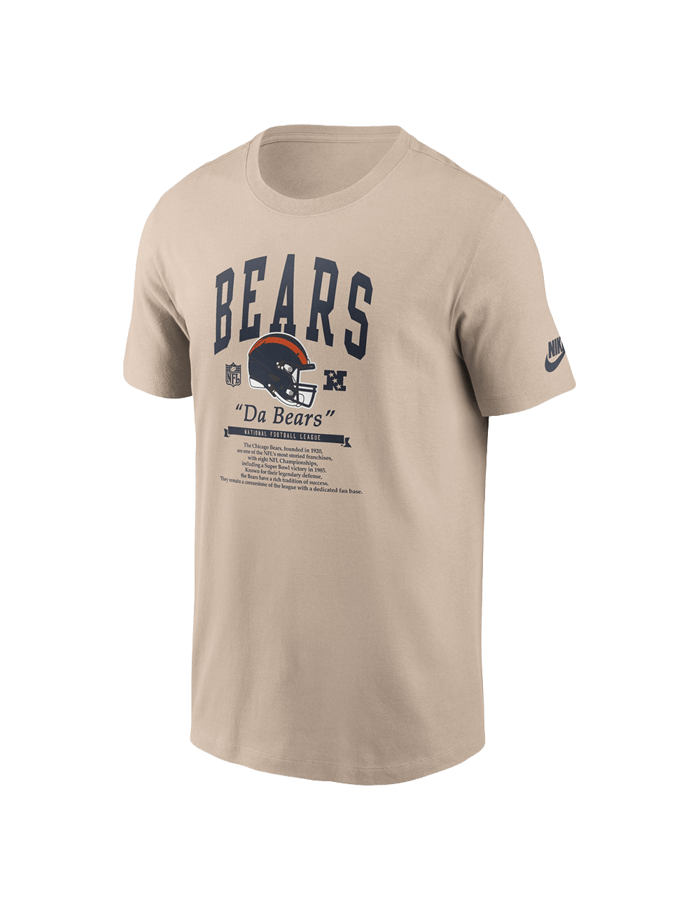 Nike T-Shirts Chicago Bears Nike NFL Rewind 2 Hit T-Shirt - Sand