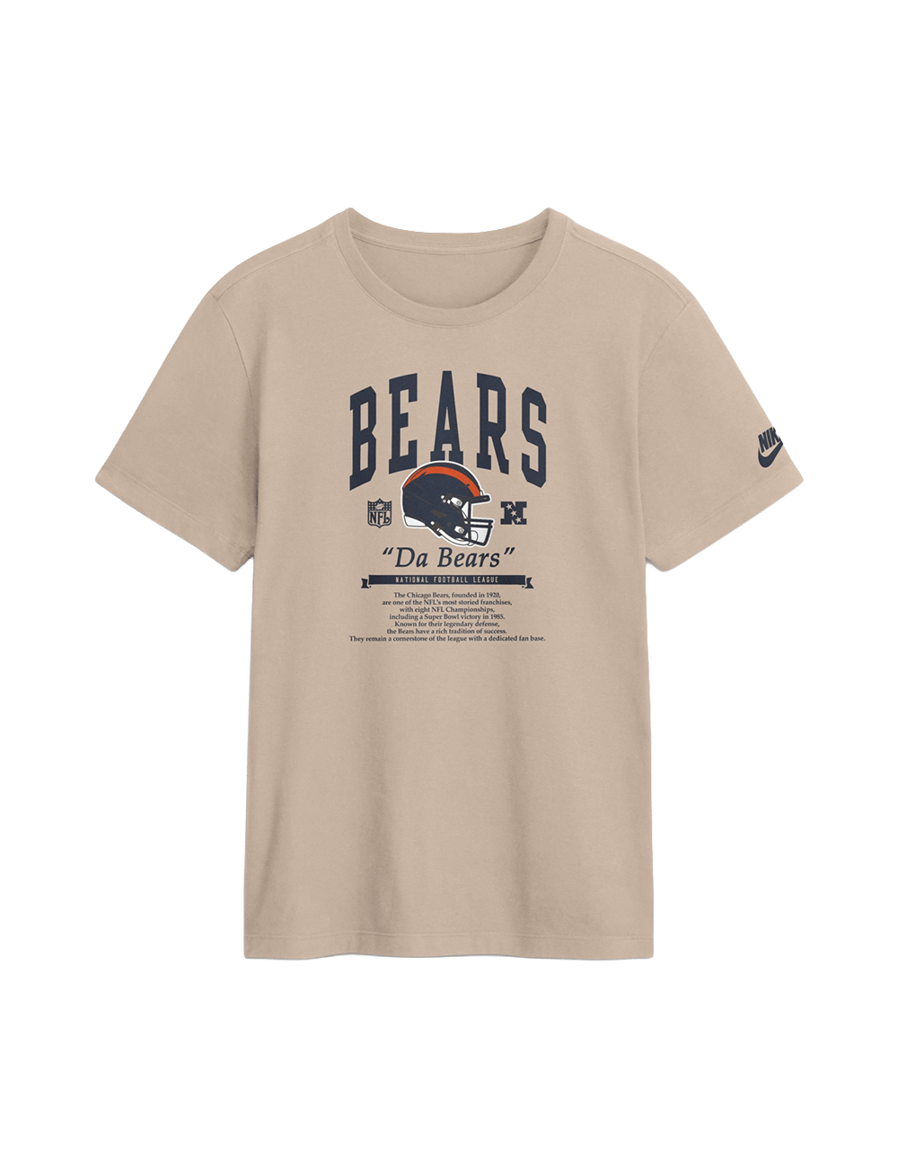 Nike T-Shirts Chicago Bears Nike NFL Rewind 2 Hit T-Shirt - Sand