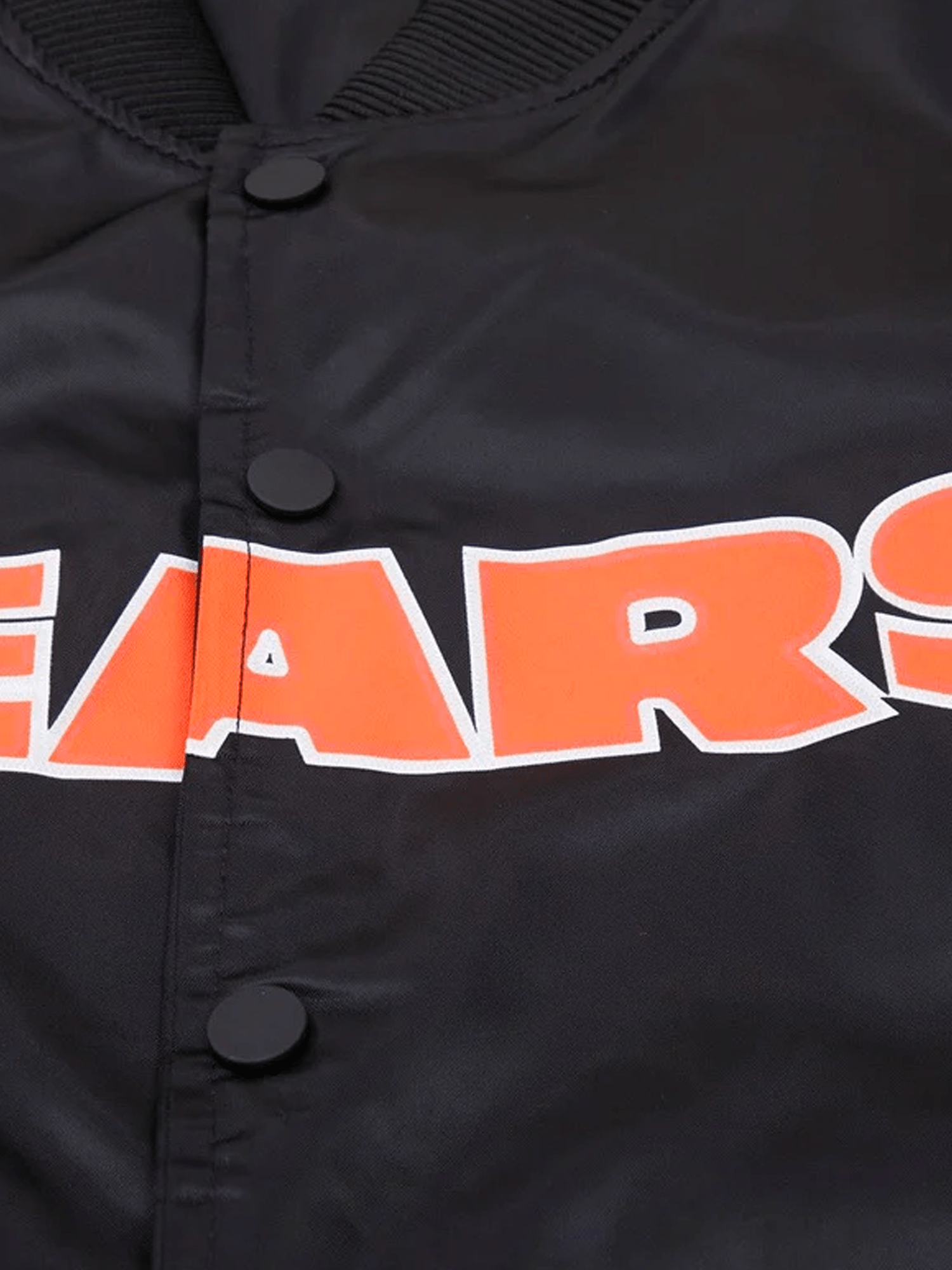 Pro Standard Jackets Chicago Bears Pro Standard NFL Team Classic Satin Button Jacket - Black