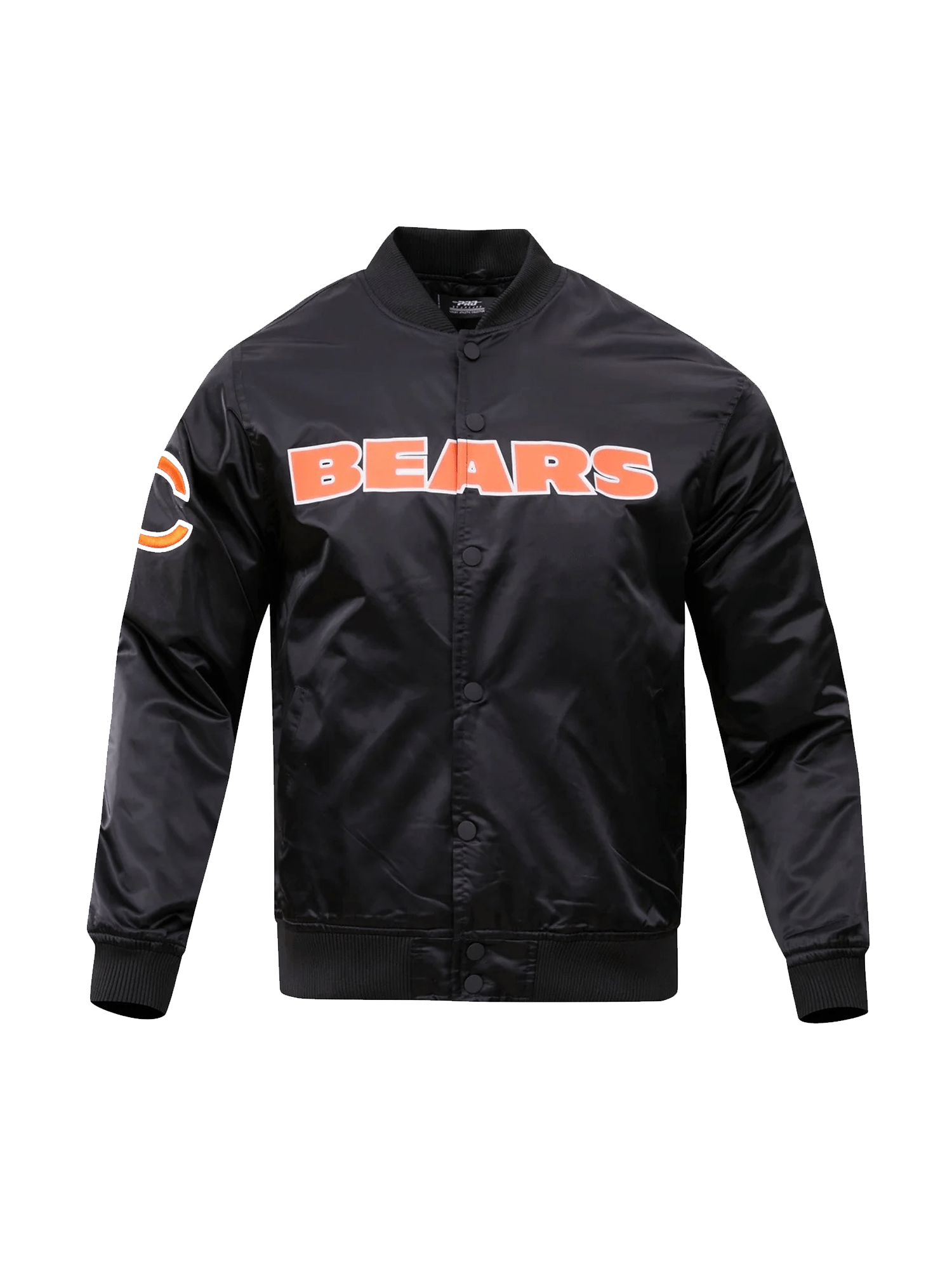 Pro Standard Jackets Chicago Bears Pro Standard NFL Team Classic Satin Button Jacket - Black