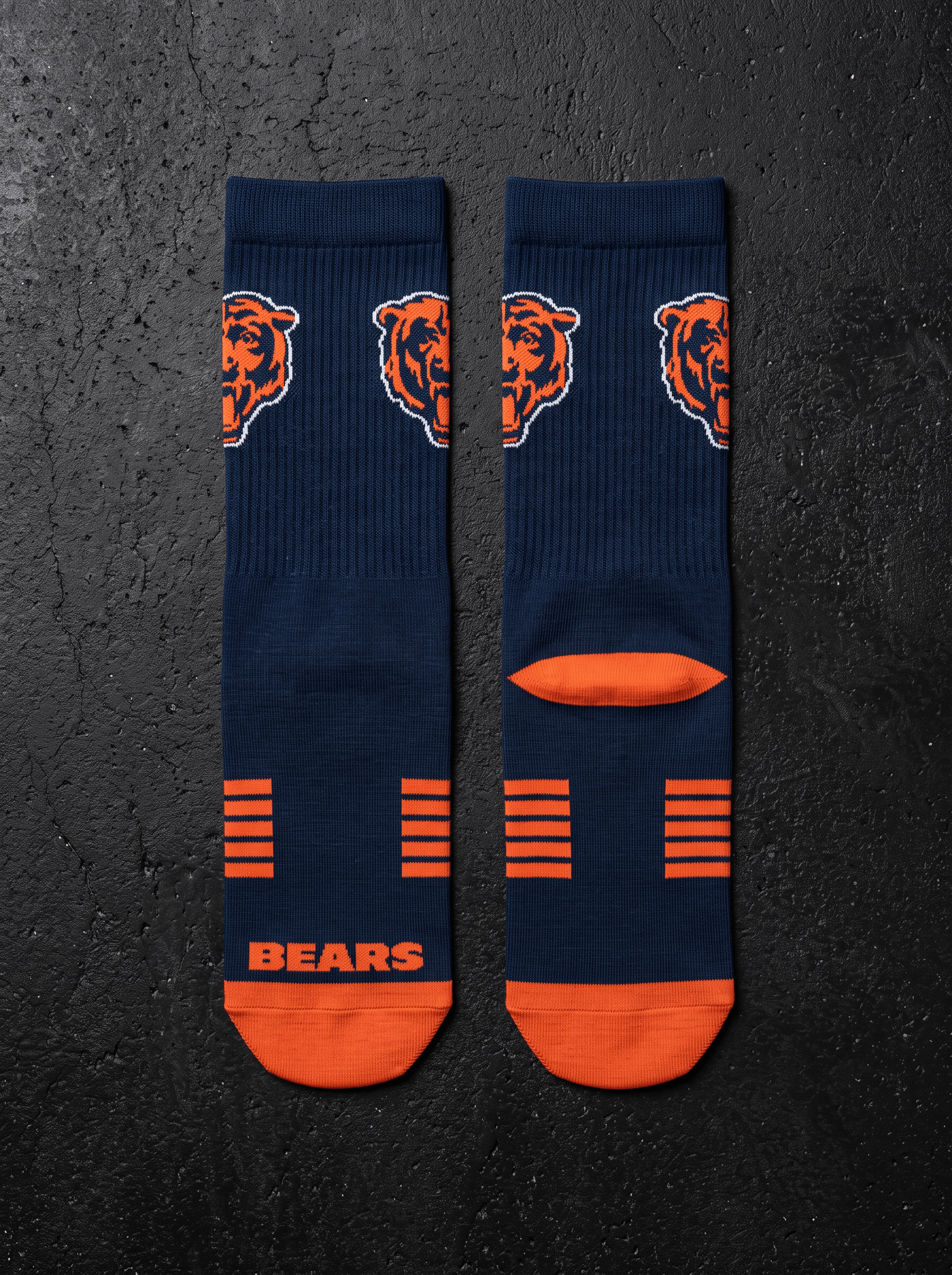 Strideline Socks Large (9-12 US) Chicago Bears Strideline NFL Team Premier Flex-Stretch Crew Socks