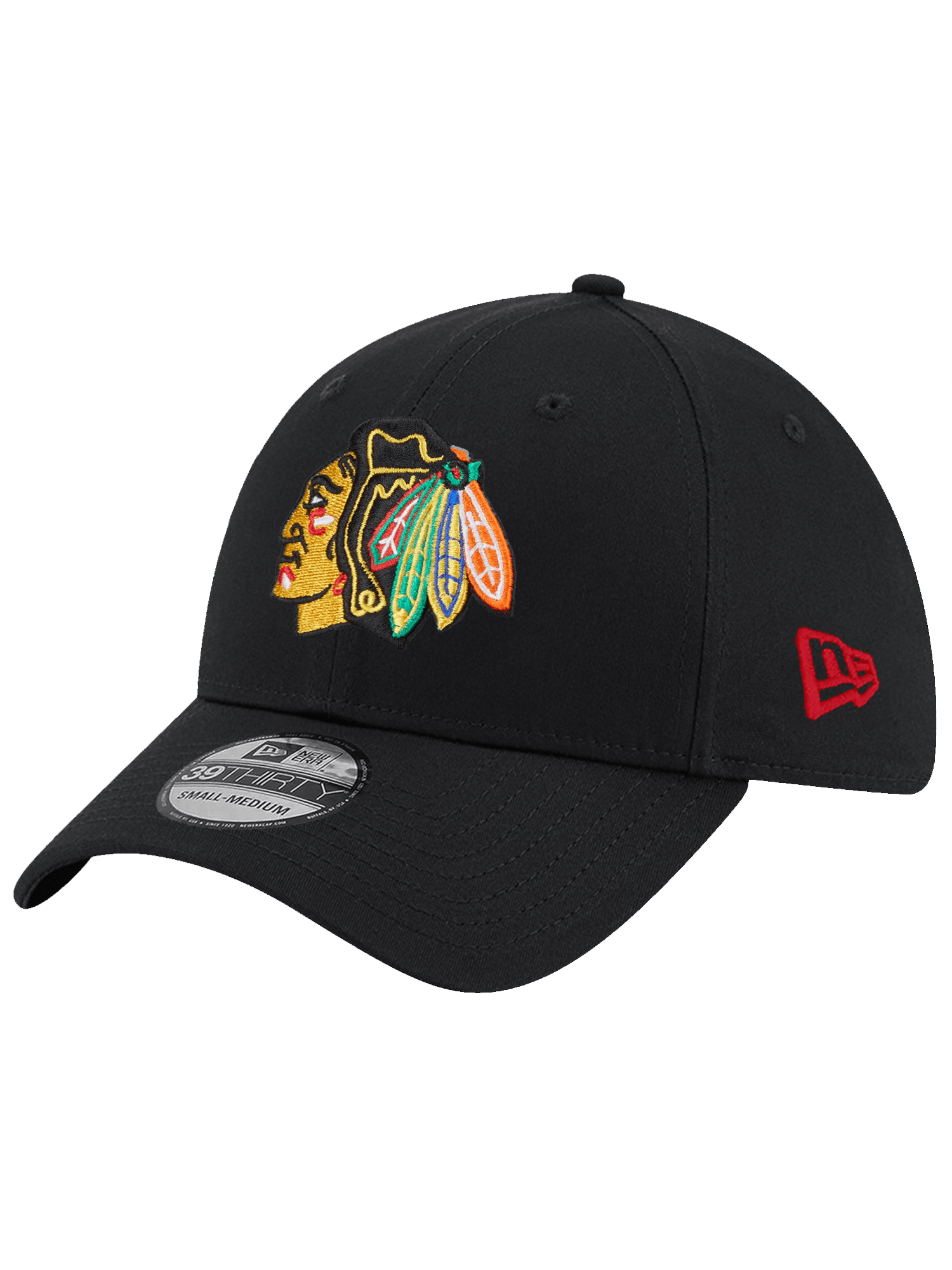 New Era Caps Chicago Blackhawks New Era NHL Team 39THIRTY Stretch-Fit Hat - Black