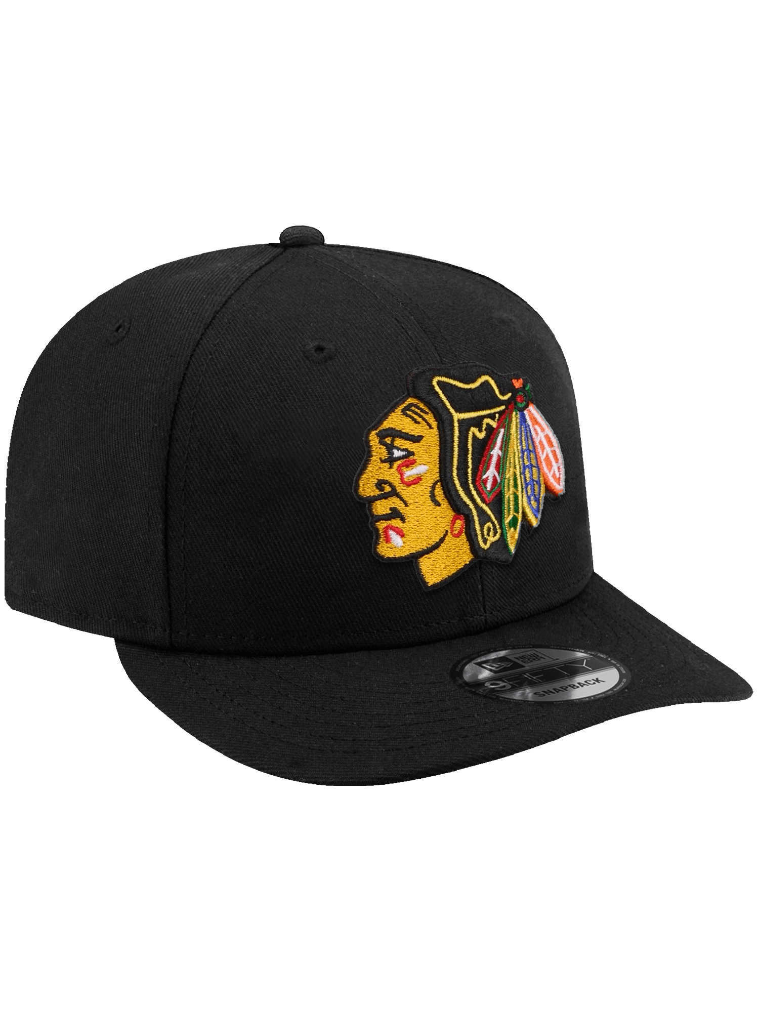 New Era Caps Chicago Blackhawks New Era NHL Team 9FIFTY Pre-Curved Snapback Hat - Black