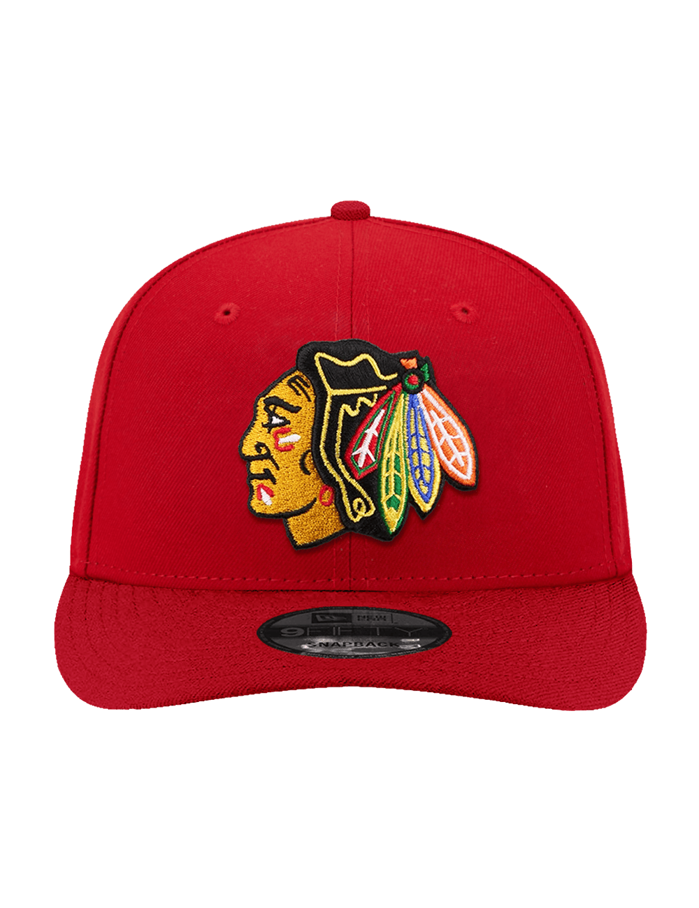 New Era Caps OSFA Chicago Blackhawks New Era NHL Team 9FIFTY Pre-Curved Snapback Hat - Red