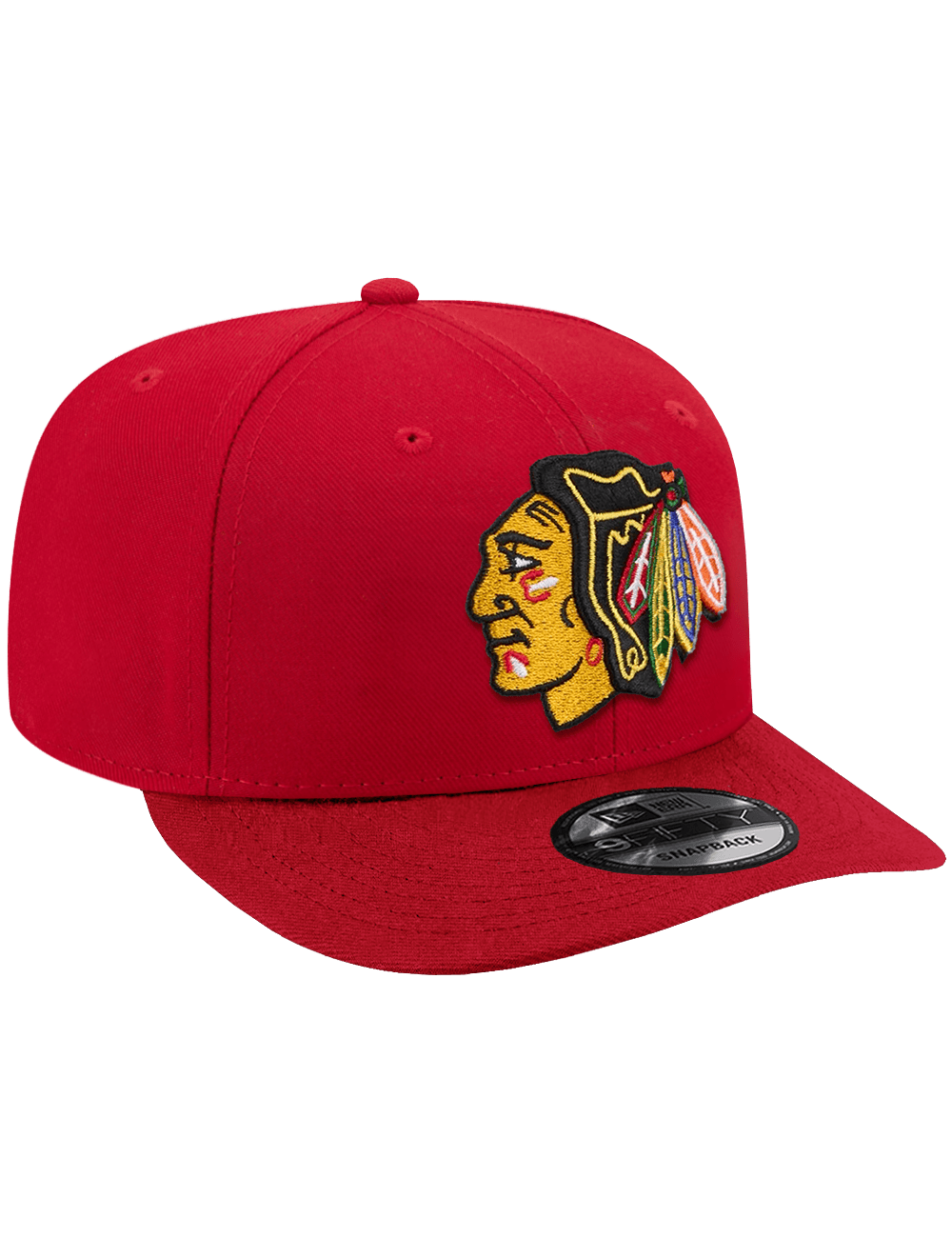 New Era Caps OSFA Chicago Blackhawks New Era NHL Team 9FIFTY Pre-Curved Snapback Hat - Red