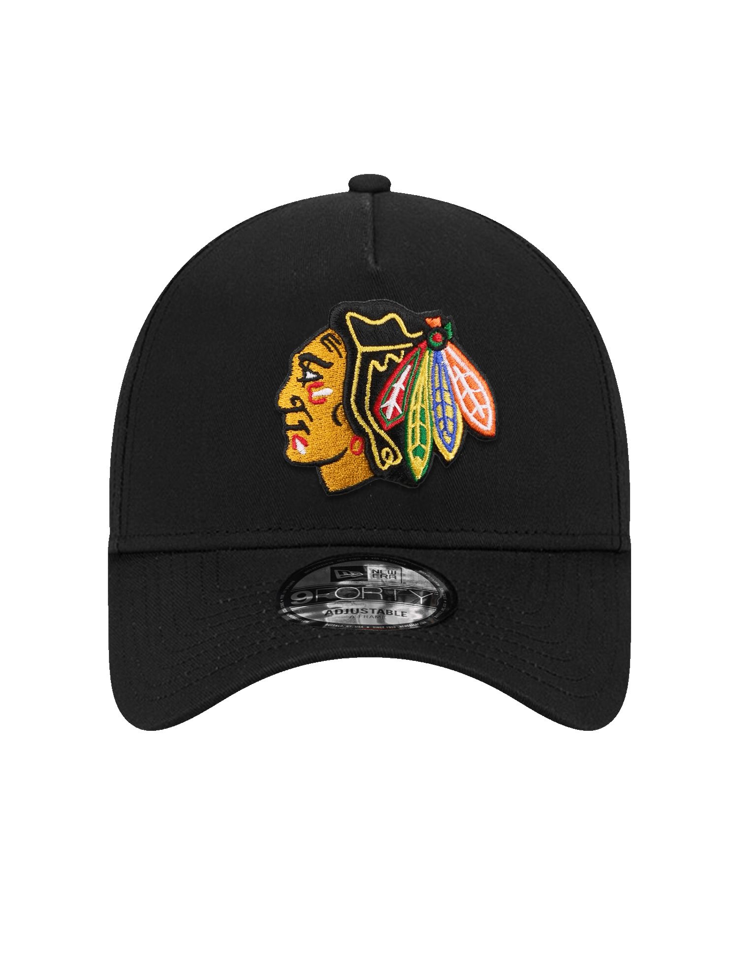 New Era Caps Chicago Blackhawks New Era NHL Team 9FORTY A-Frame Snapback Hat - Black