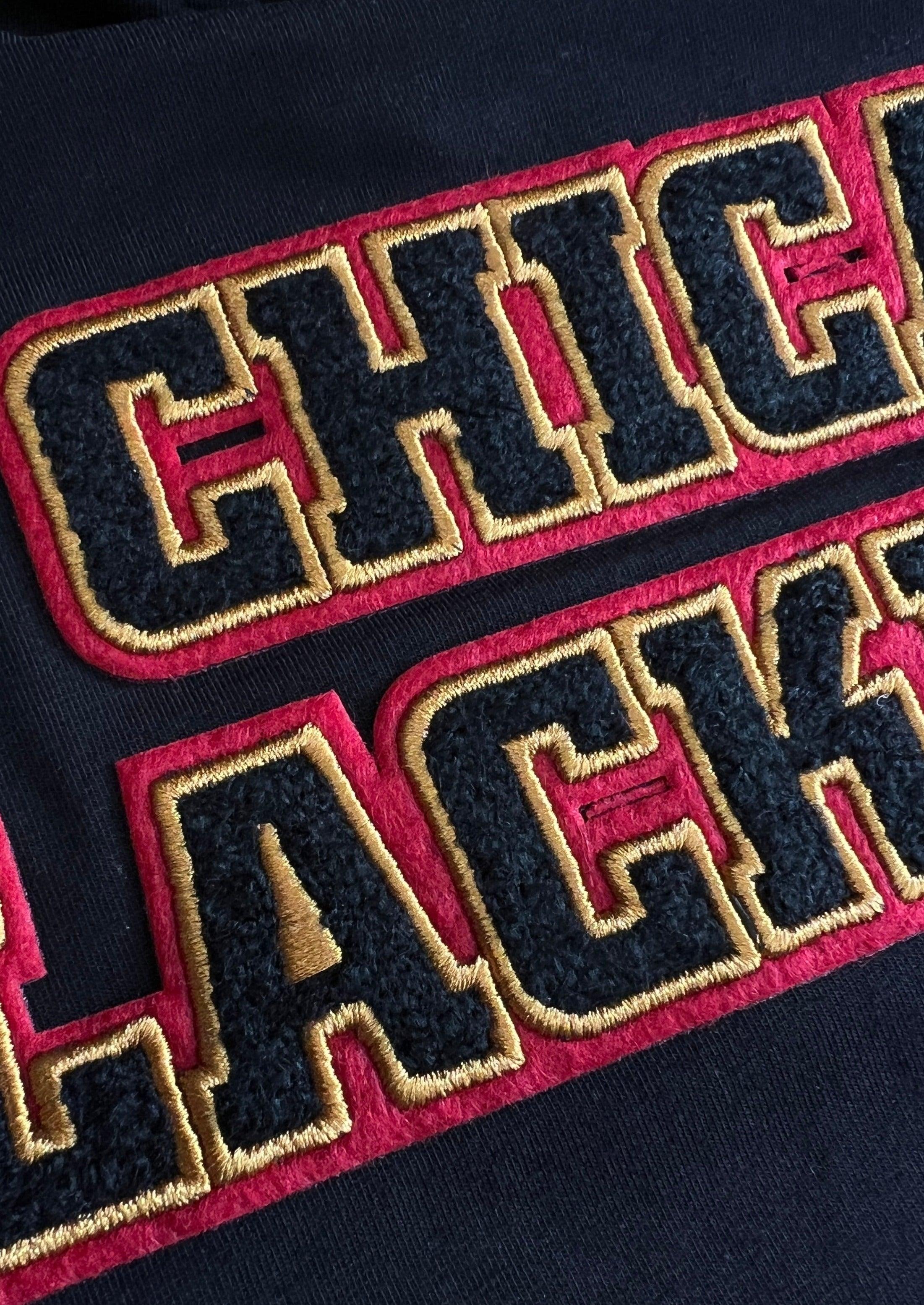 Pro Standard T-Shirts Chicago Blackhawks Pro Standard NHL Classic Chenille T-Shirt - Black