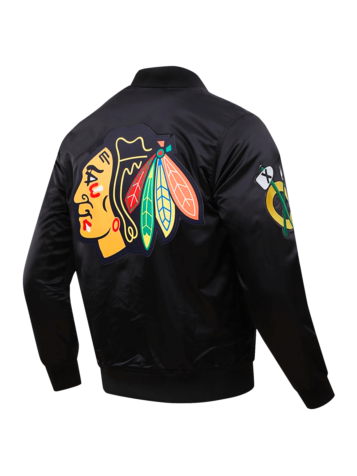 Pro Standard Jackets Chicago Blackhawks Pro Standard NHL Team Classic Satin Button Jacket - Black