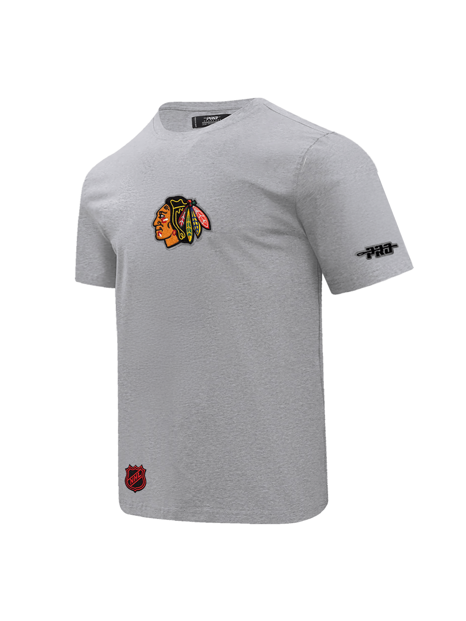 Pro Standard T-Shirts Chicago Blackhawks Pro Standard NHL Team Icon Flex T-Shirt - Heather Grey