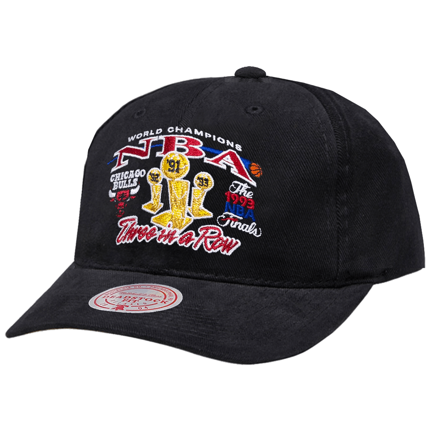 Mitchell And Ness Caps Chicago Bulls Mitchell & Ness NBA 93 Finals Deadstock Snapback Hat - Black