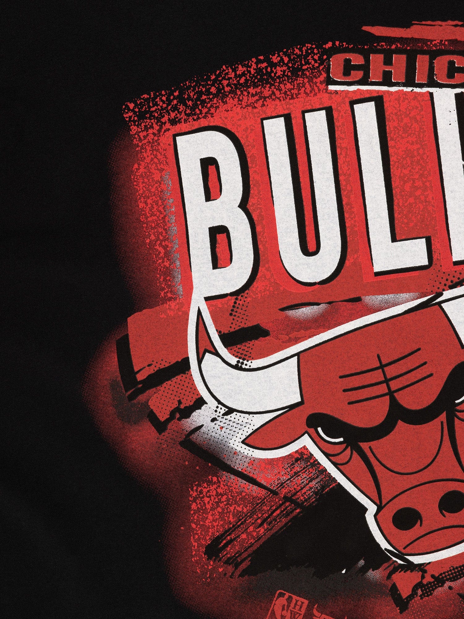 Mitchell And Ness T-Shirts Chicago Bulls Mitchell & Ness NBA Abstract Vintage T-Shirt - Faded Black