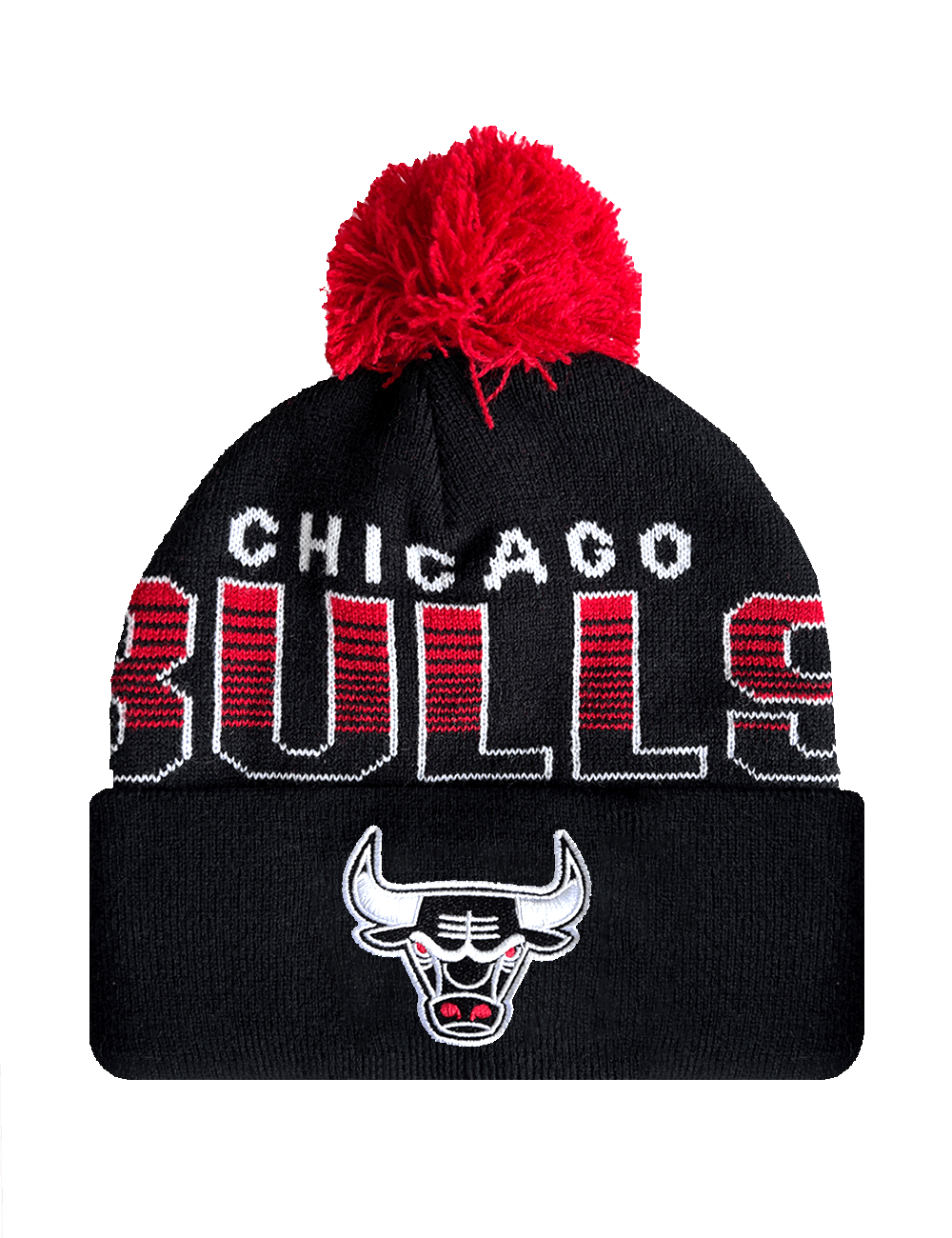 Mitchell And Ness Beanies Chicago Bulls Mitchell & Ness NBA Burst Knit Beanie - Black