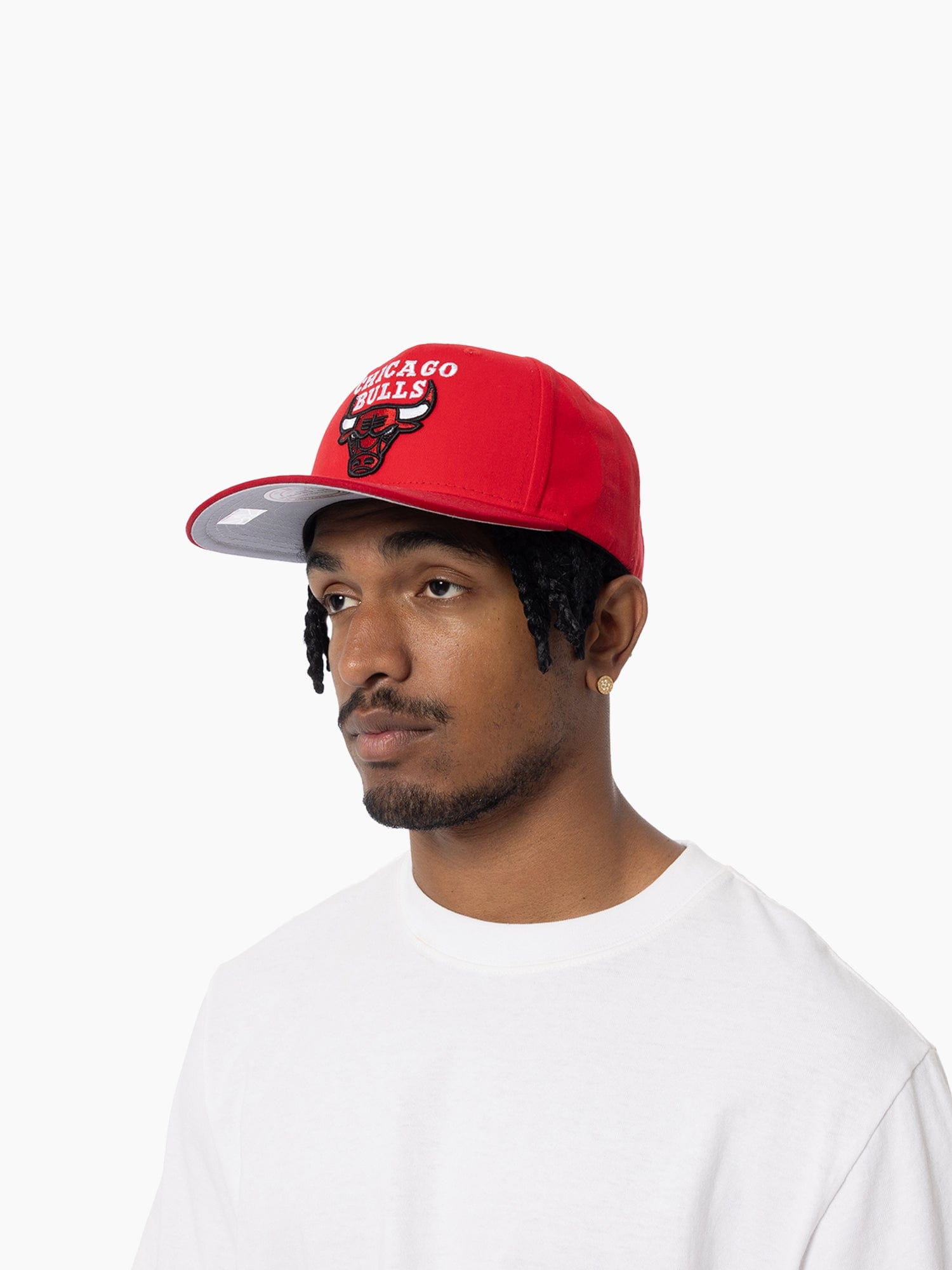 Mitchell And Ness Caps Chicago Bulls Mitchell & Ness NBA HWC Pro Pinch Snapback Hat - Red