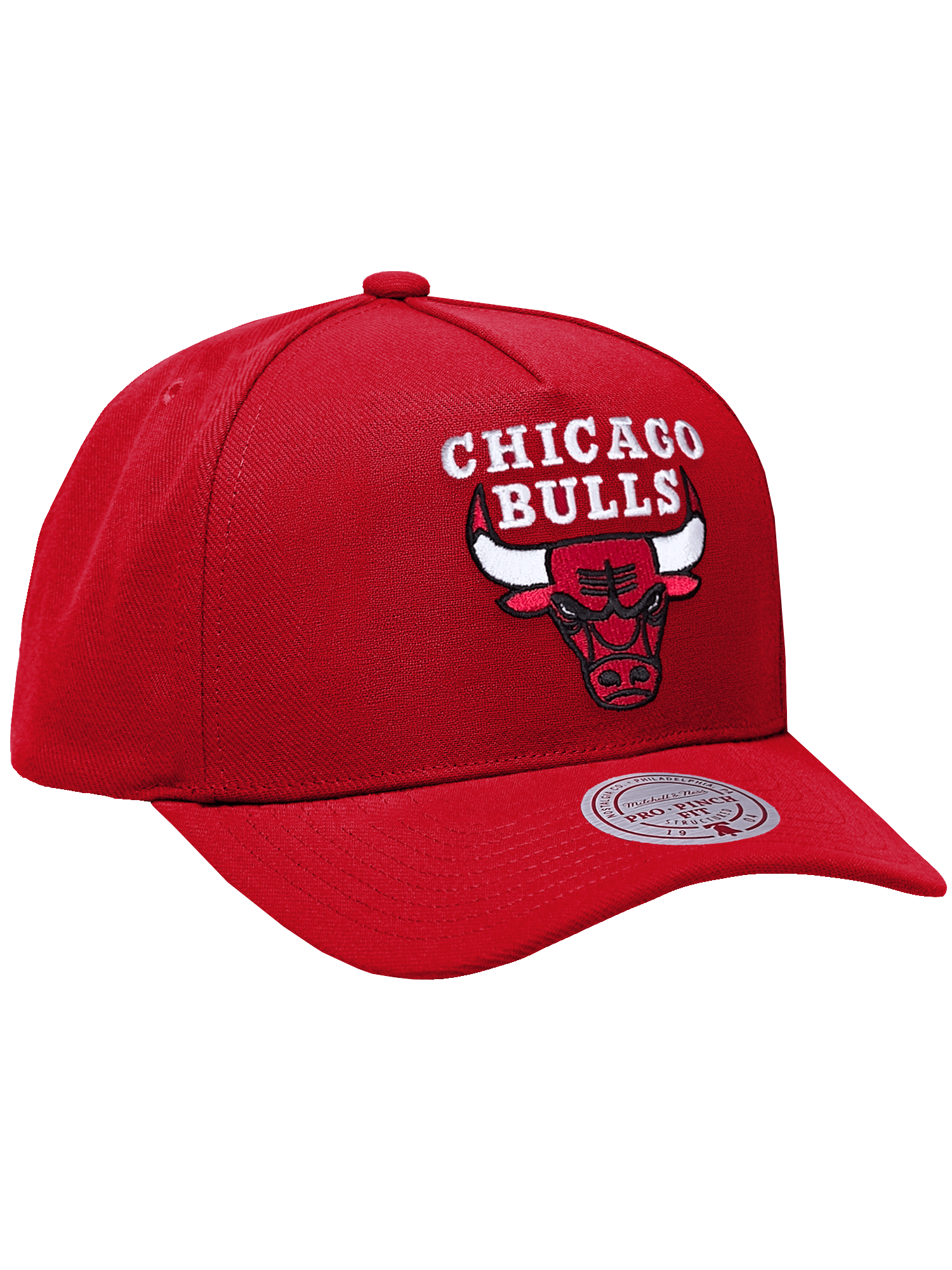 Mitchell And Ness Caps Chicago Bulls Mitchell & Ness NBA HWC Pro Pinch Snapback Hat - Red