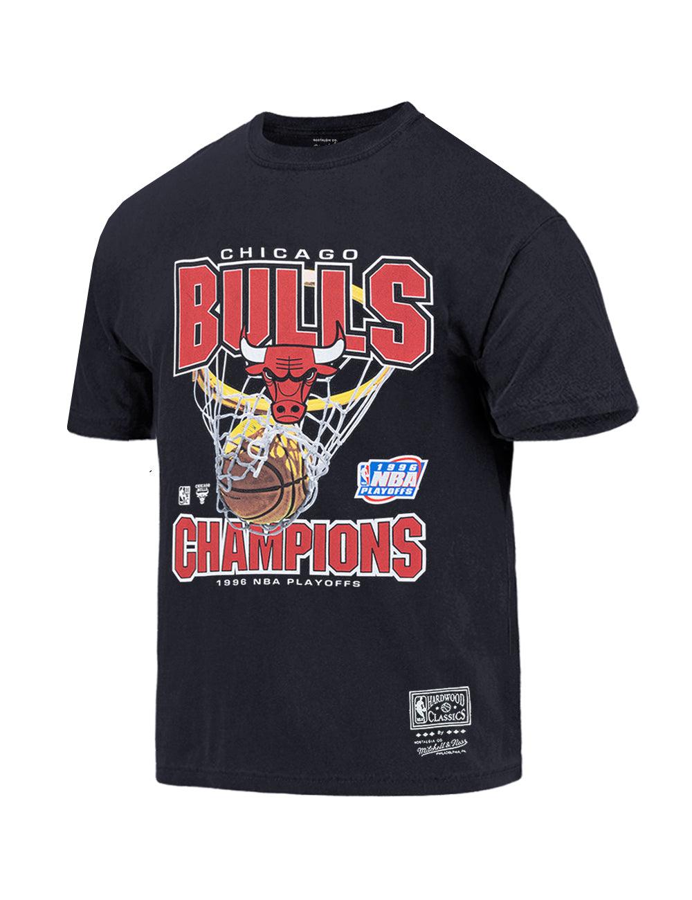 Mitchell And Ness T-Shirts Chicago Bulls Mitchell & Ness NBA Nothing But Net Vintage T-Shirt - Black