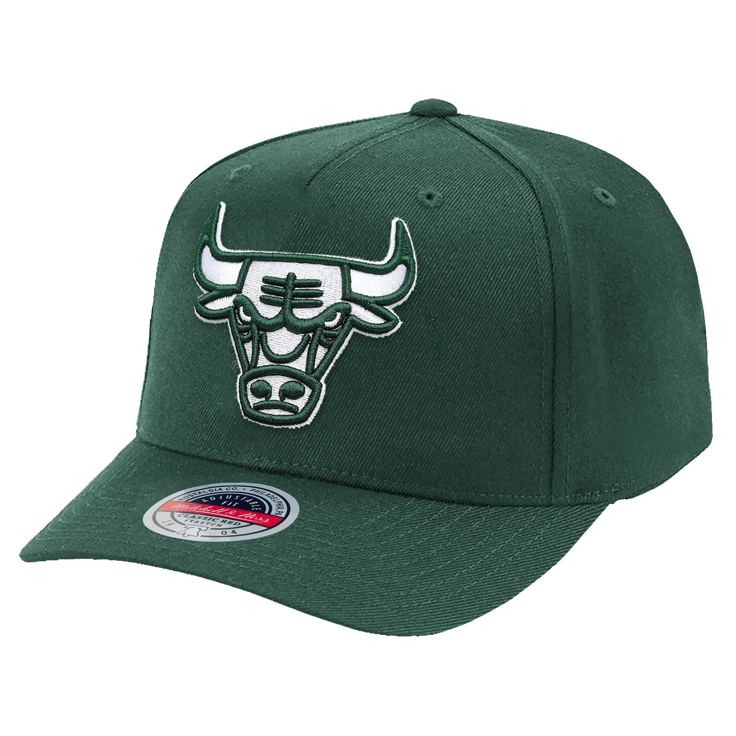 Mitchell And Ness Caps Chicago Bulls Mitchell & Ness NBA State Of Mind Classic Red Snapback Hat - Green