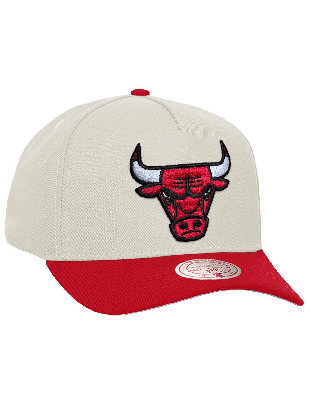 Mitchell And Ness Caps OSFM Chicago Bulls Mitchell & Ness NBA Throwback Pro Pinch Snapback Hat - Chrome