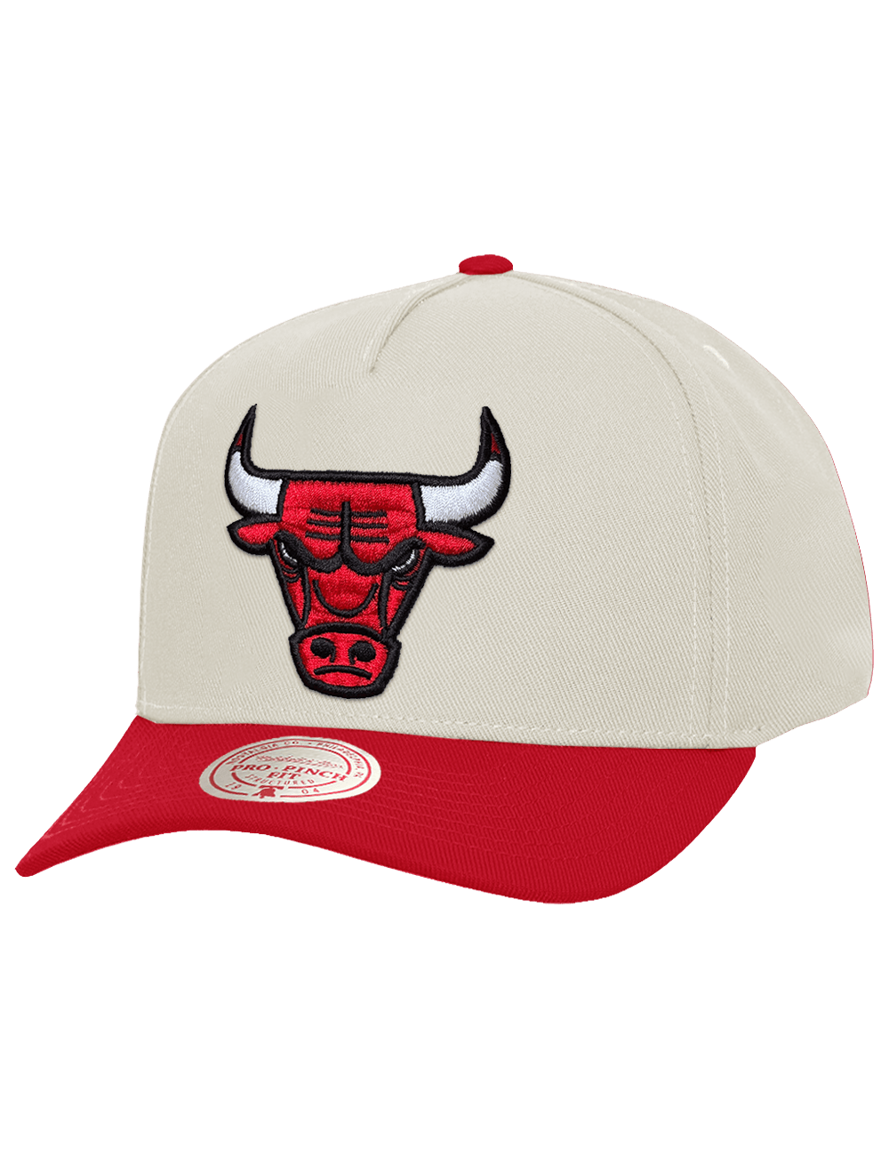 Mitchell And Ness Caps OSFM Chicago Bulls Mitchell & Ness NBA Throwback Pro Pinch Snapback Hat - Chrome