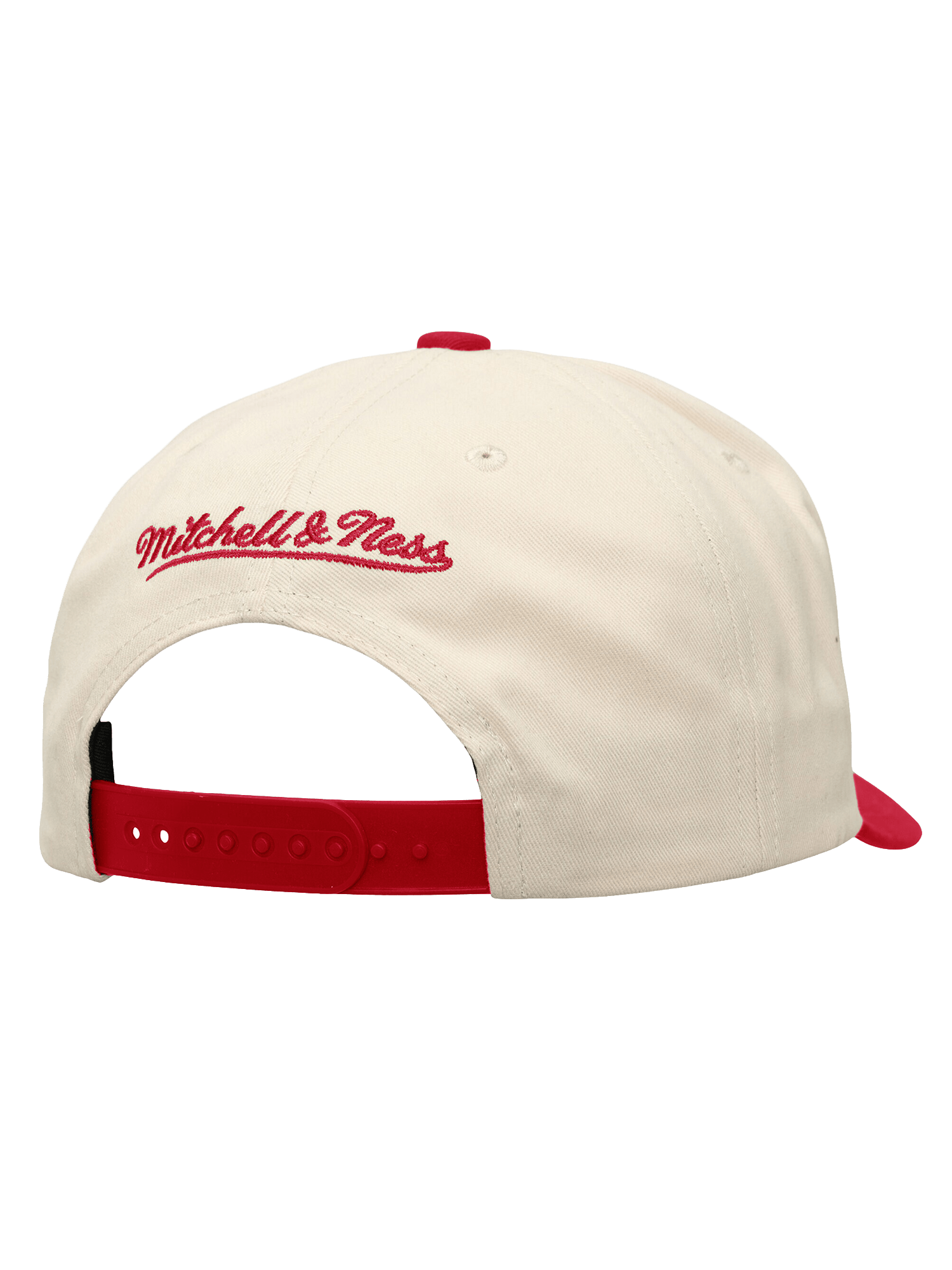 Mitchell And Ness Caps Chicago Bulls Mitchell & Ness NBA Tri Logo Pro Pinch Snapback Hat - Off White