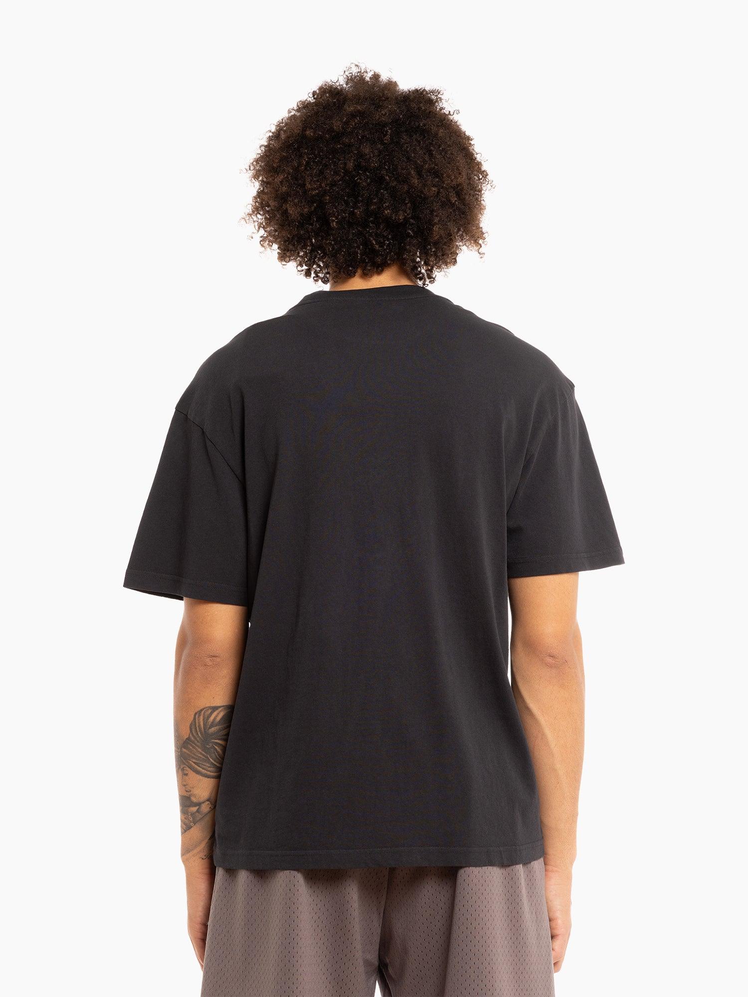 Mitchell And Ness T-Shirts Chicago Bulls Mitchell & Ness NBA Tri Logo Vintage T-Shirt - Faded Black