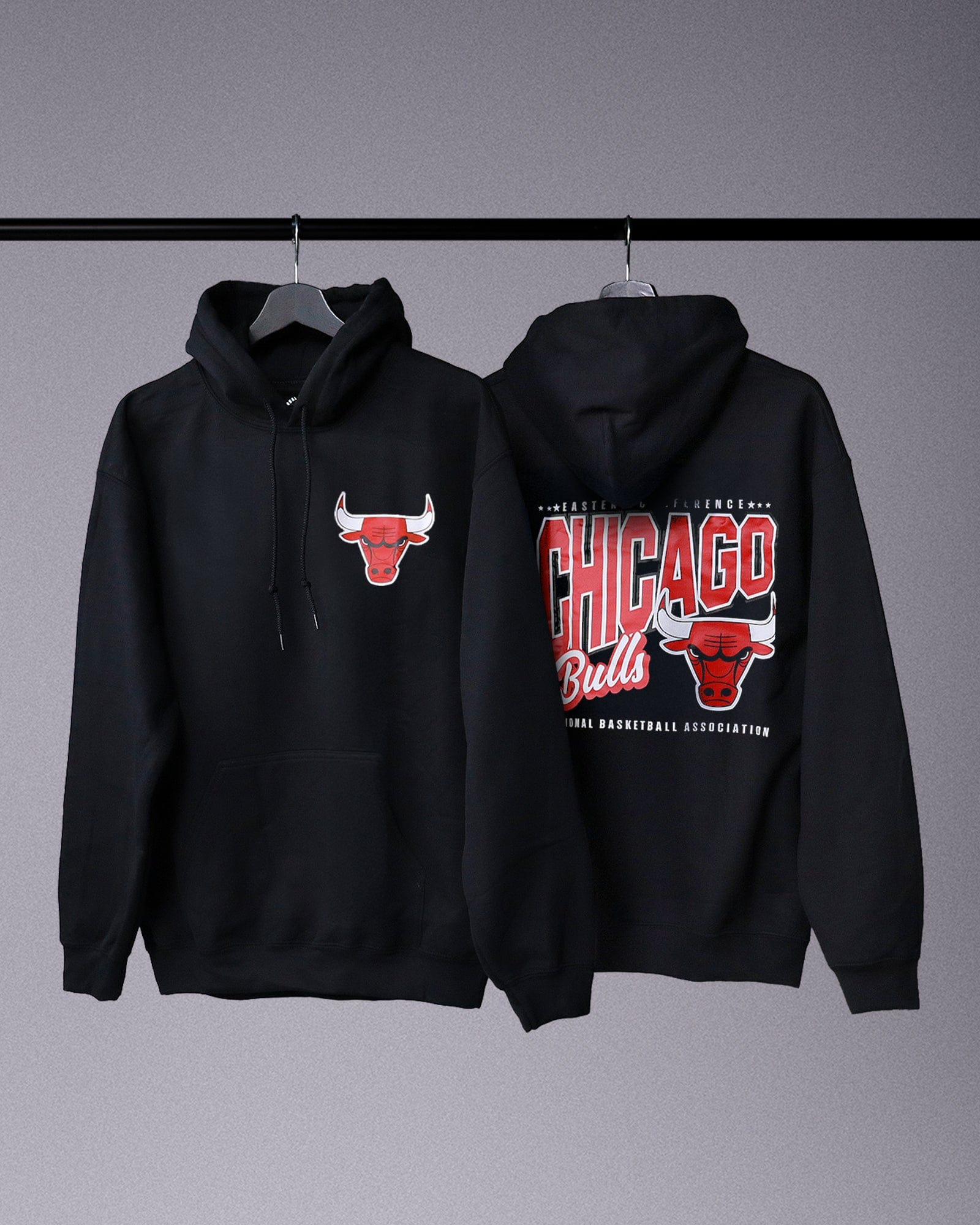 NBA Essentials Jumpers Chicago Bulls NBA Essentials Clarkdale Hoodie Jumper - Black