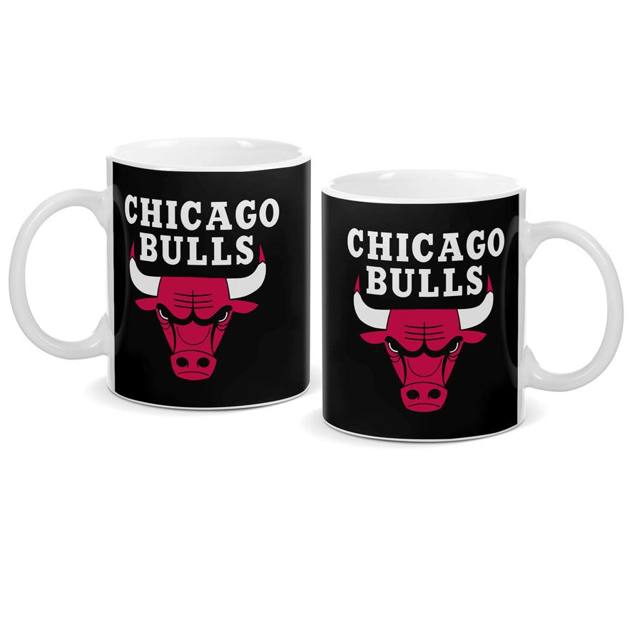 NBA Branded Accessories Chicago Bulls NBA Team Logo Ceramic Coffee Mug - Black