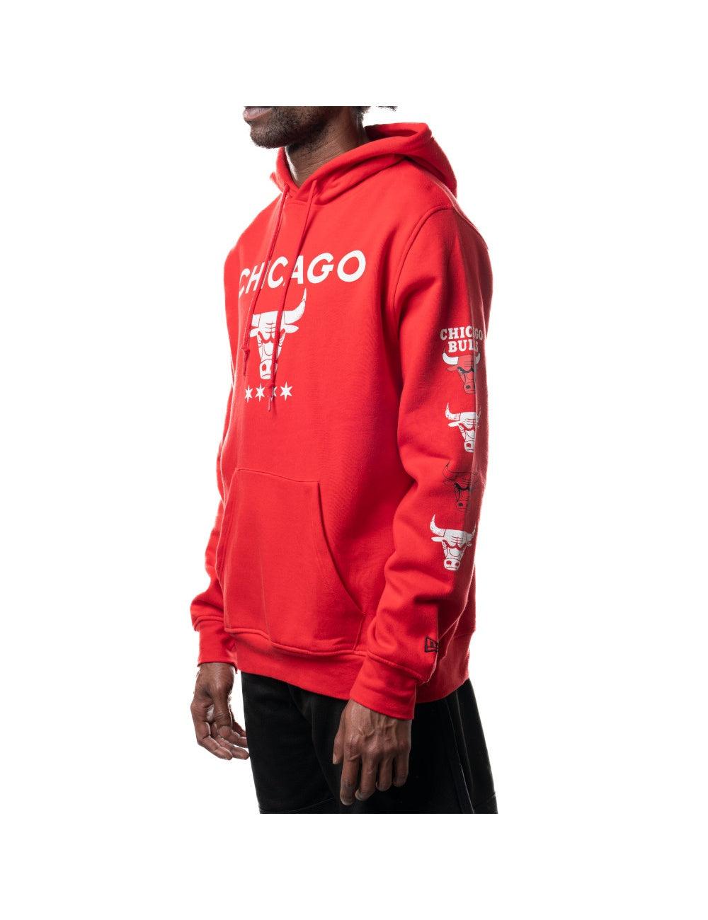 New Era Jumpers Chicago Bulls New Era NBA 24 City Edition Hoodie Jumper - Red