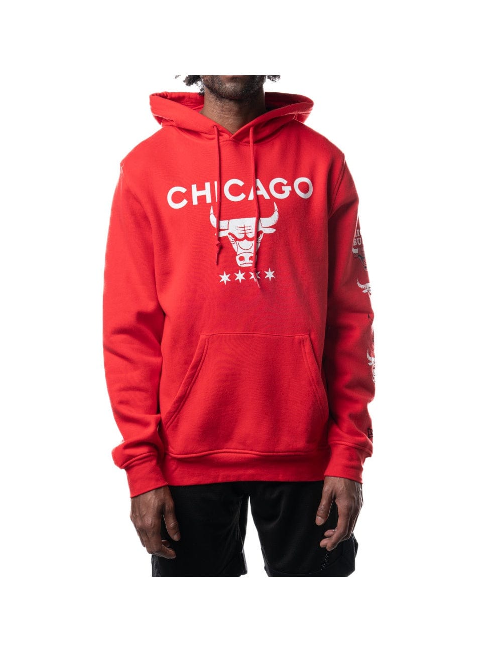 New Era Jumpers Chicago Bulls New Era NBA 24 City Edition Hoodie Jumper - Red