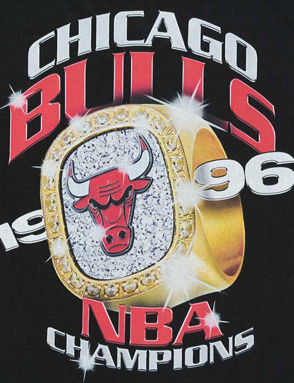 New Era T-Shirts Chicago Bulls New Era NBA 96 Champs Oversize T-Shirt - Black