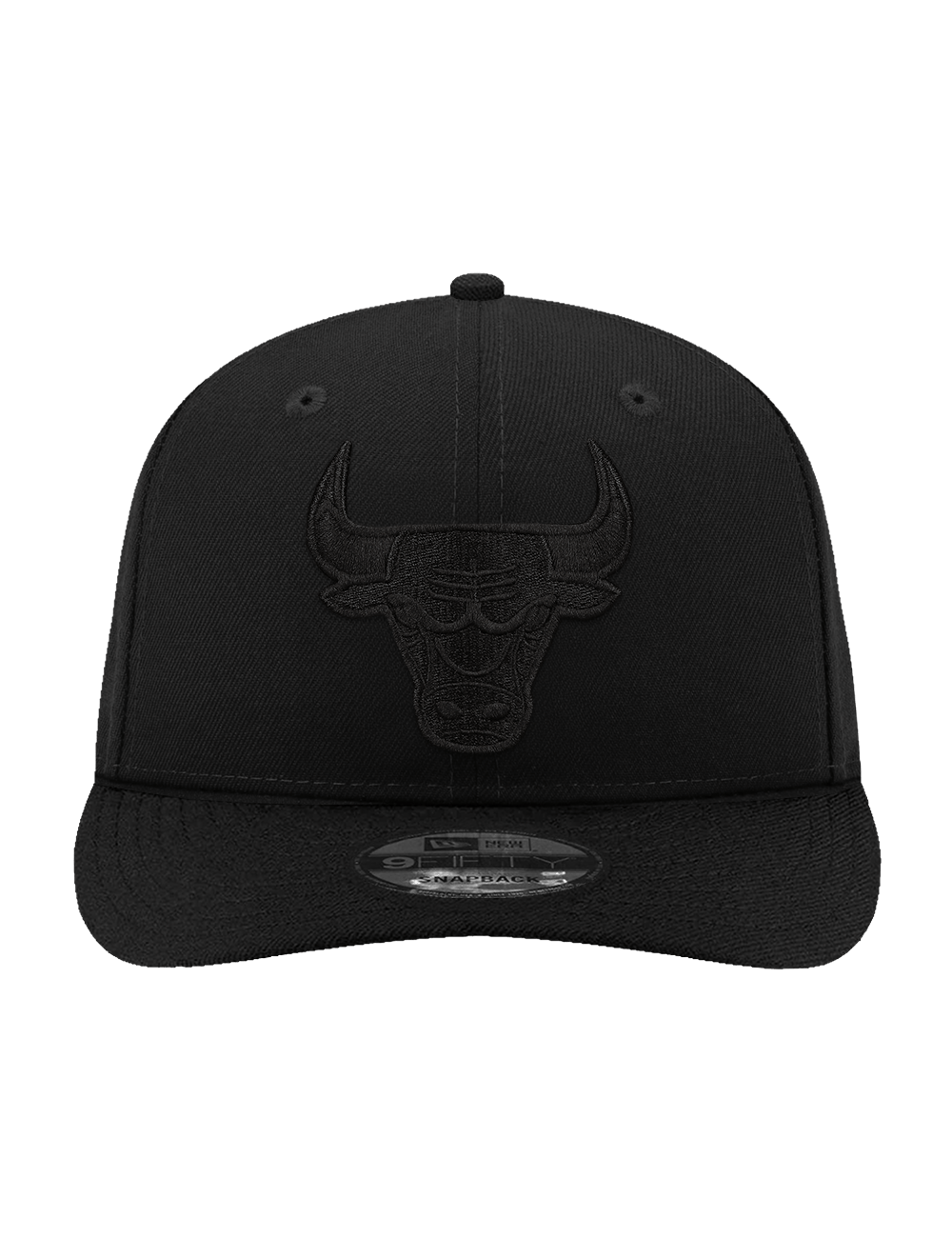 New Era Caps Chicago Bulls New Era NBA Black On Black 9FIFTY Pre-Curved Snapback Hat - Black
