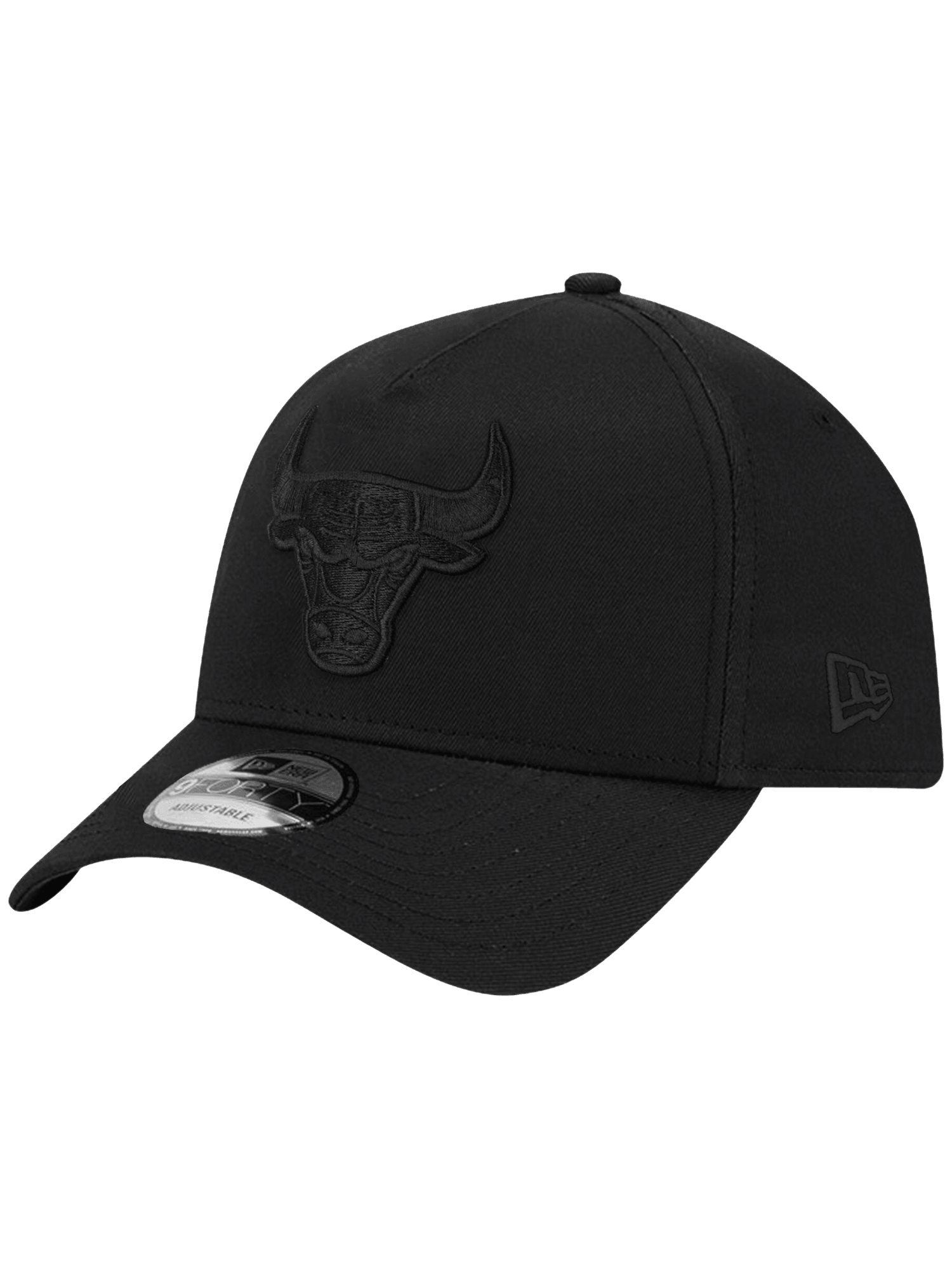 New Era Caps Chicago Bulls New Era NBA Black On Black 9FORTY A-Frame Snapback Hat