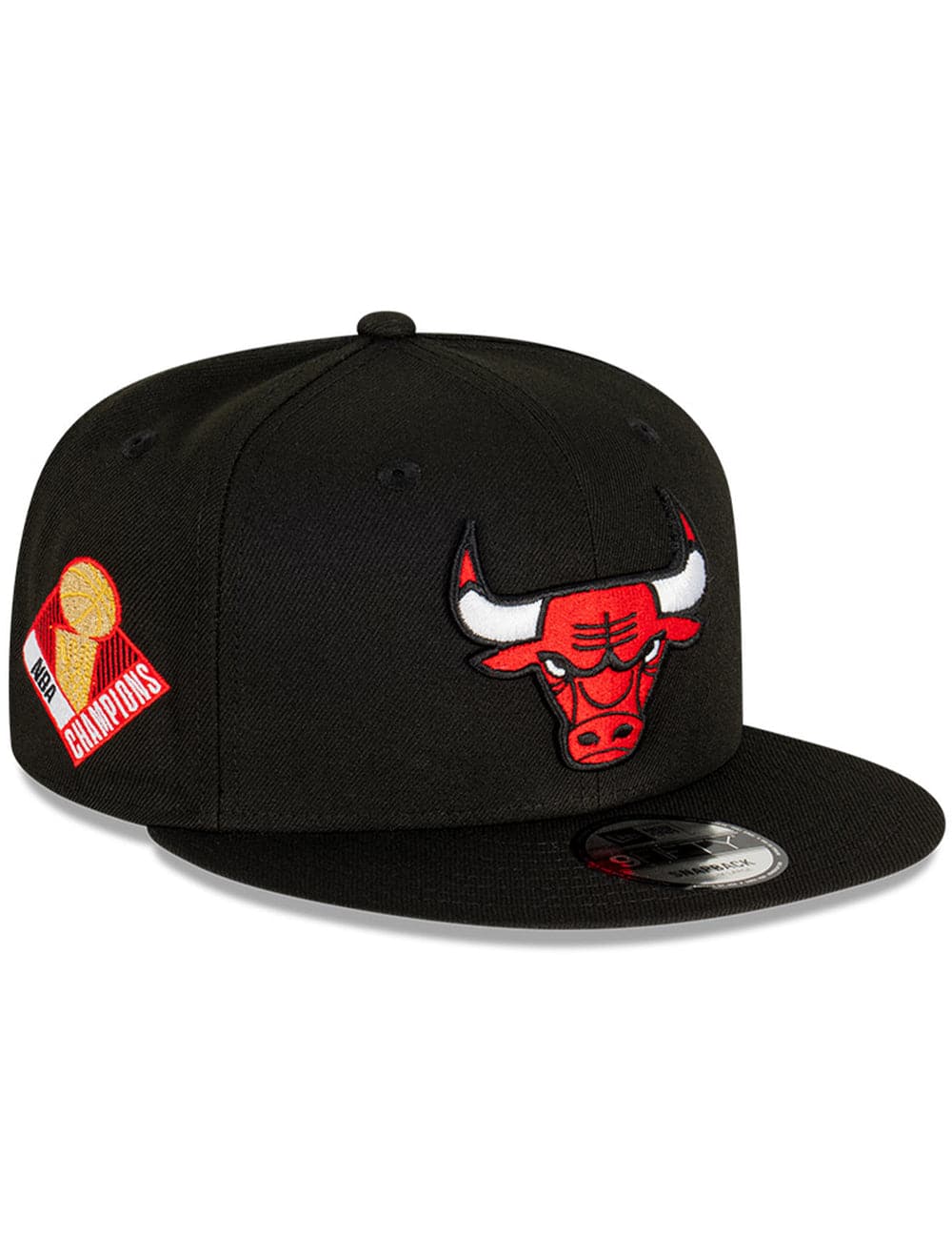New Era Caps Chicago Bulls New Era NBA Champs Patch 9FIFTY Snapback Hat - Black