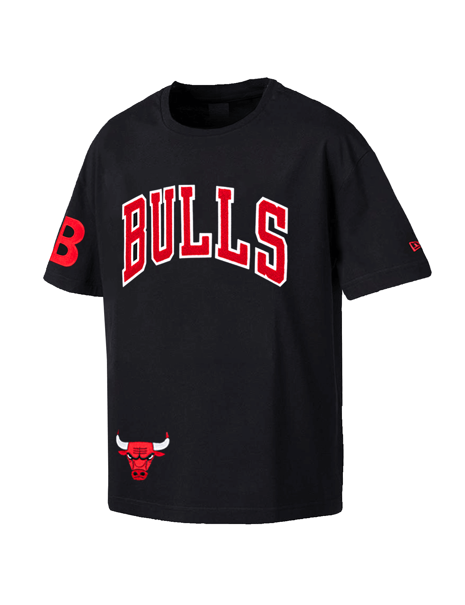 New Era T-Shirts Chicago Bulls New Era NBA Higher Grade Oversized T-Shirt - Black