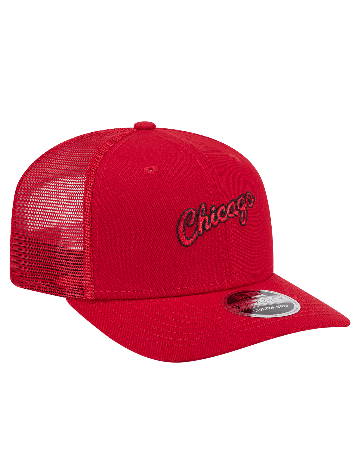 New Era Caps Chicago Bulls New Era NBA HWC 9SEVENTY Trucker Stretch Snapback Hat - Red
