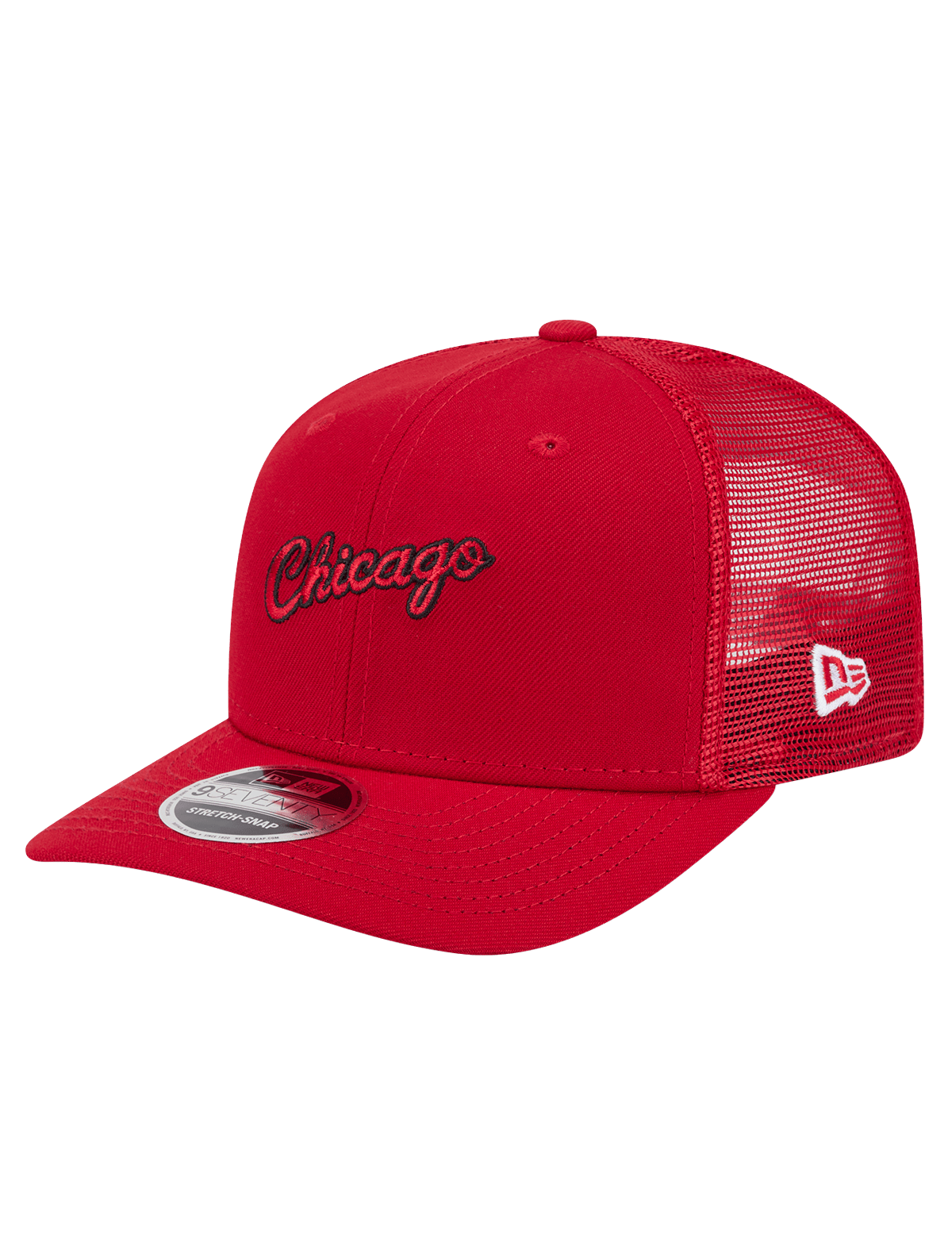 New Era Caps Chicago Bulls New Era NBA HWC 9SEVENTY Trucker Stretch Snapback Hat - Red