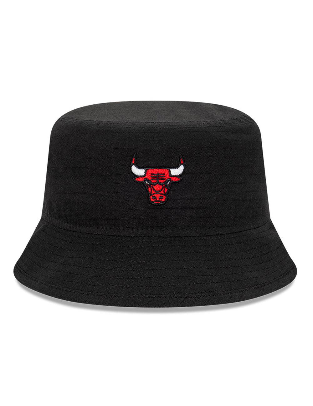 New Era Caps Chicago Bulls New Era NBA Ripstop Midi Bucket Hat - Black