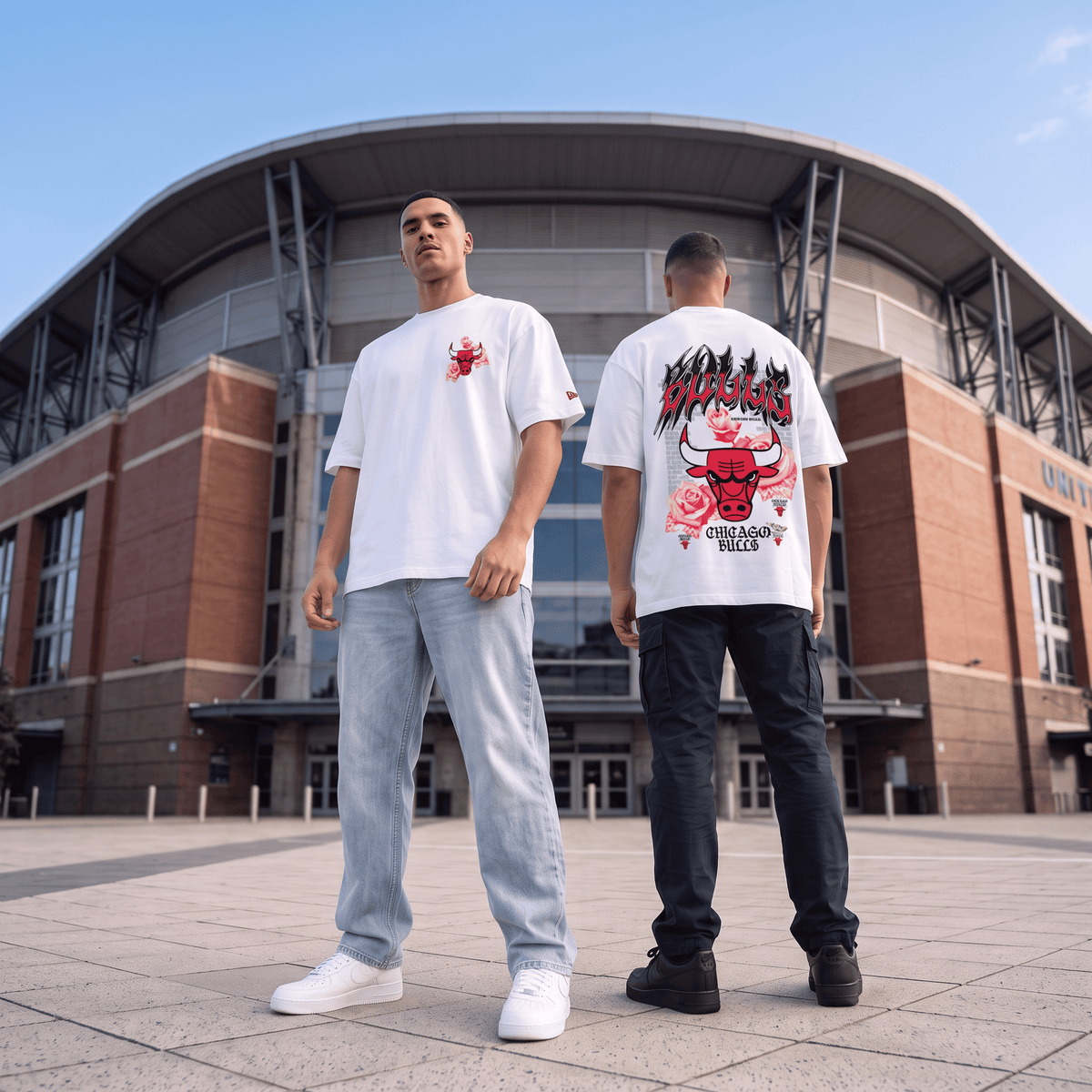 New Era T-Shirts Chicago Bulls New Era NBA Rose Oversized T-Shirt - White