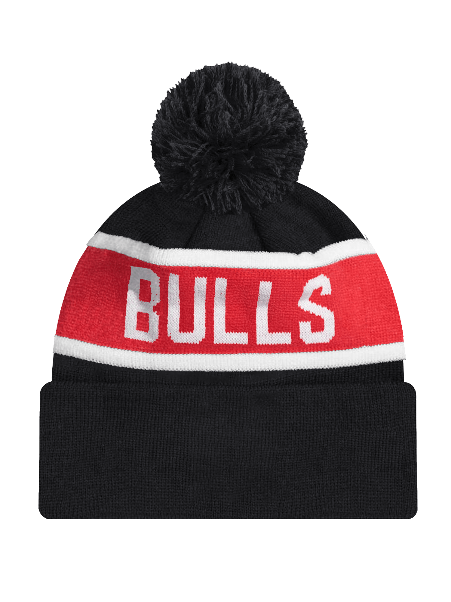 New Era Beanies Chicago Bulls New Era NBA Spell Out Knit Beanie - Black