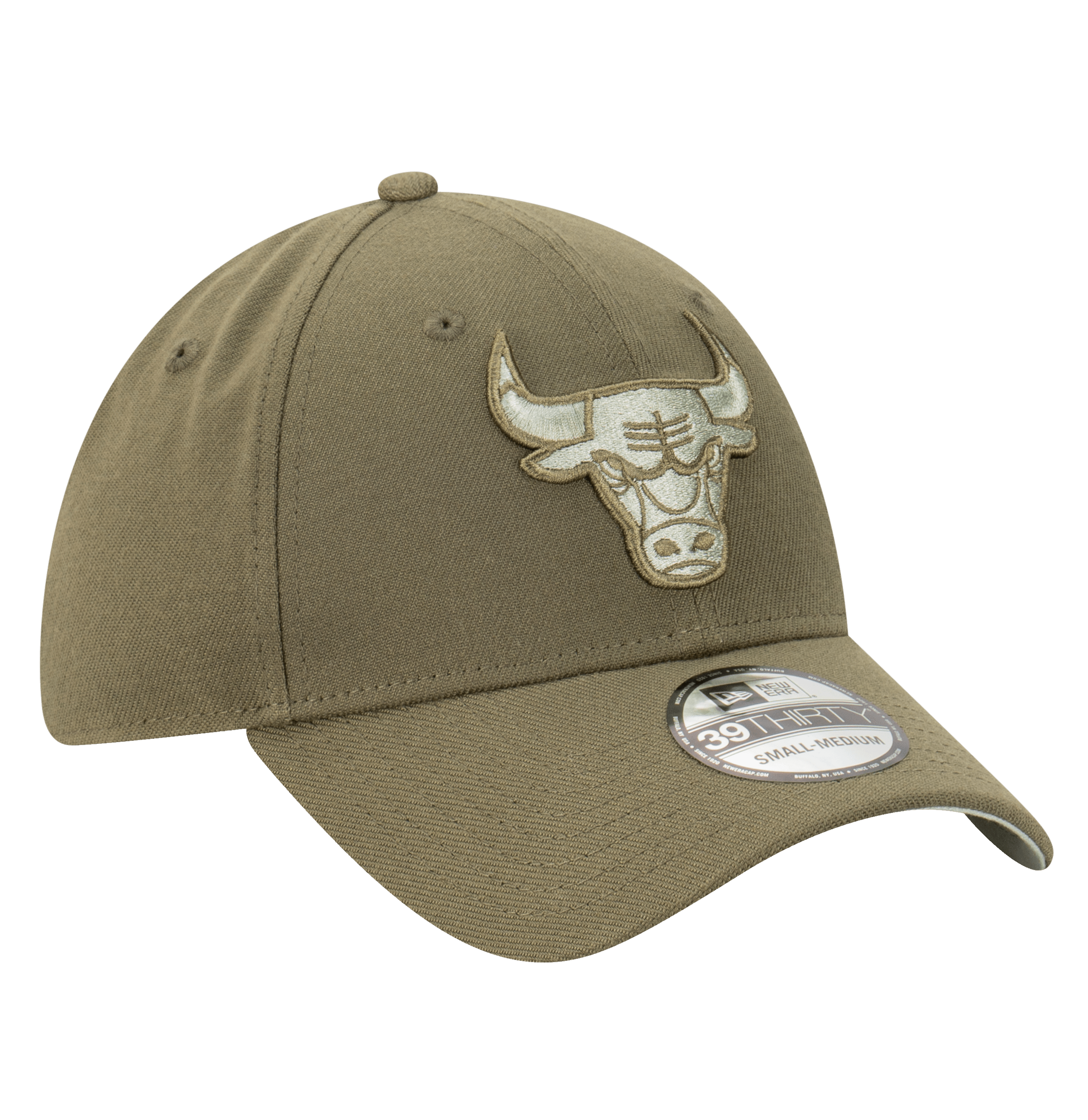 New Era Caps Chicago Bulls New Era NBA Tonal 39THIRTY Stretch-Fit Hat - Olive