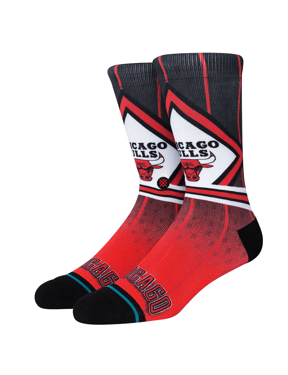 Stance Socks Large (9-12 US) Chicago Bulls Stance NBA HWC Throwback Grade Crew Socks