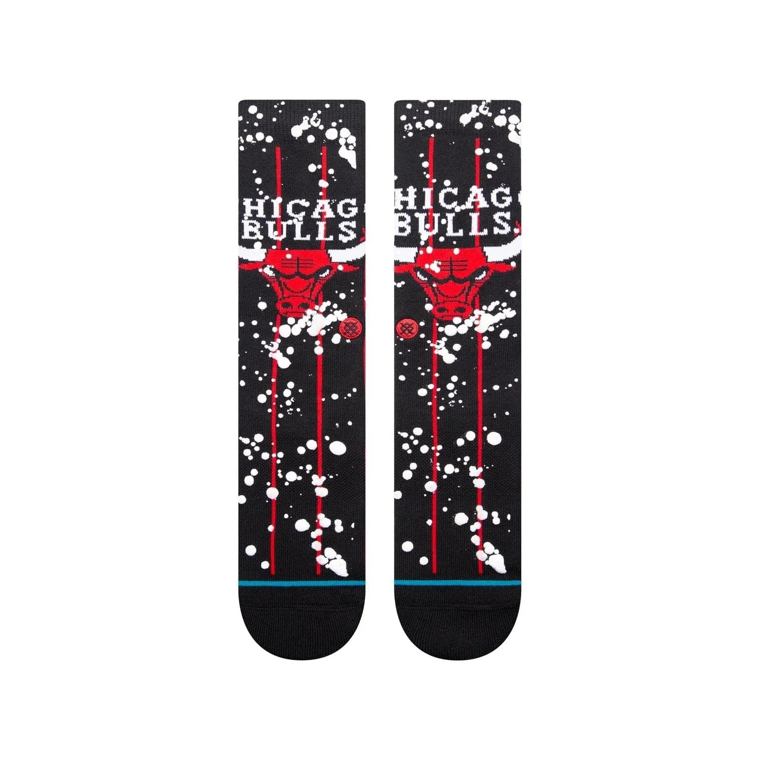 Stance Socks Large (9-12 US) Chicago Bulls Stance NBA Overspray Crew Socks