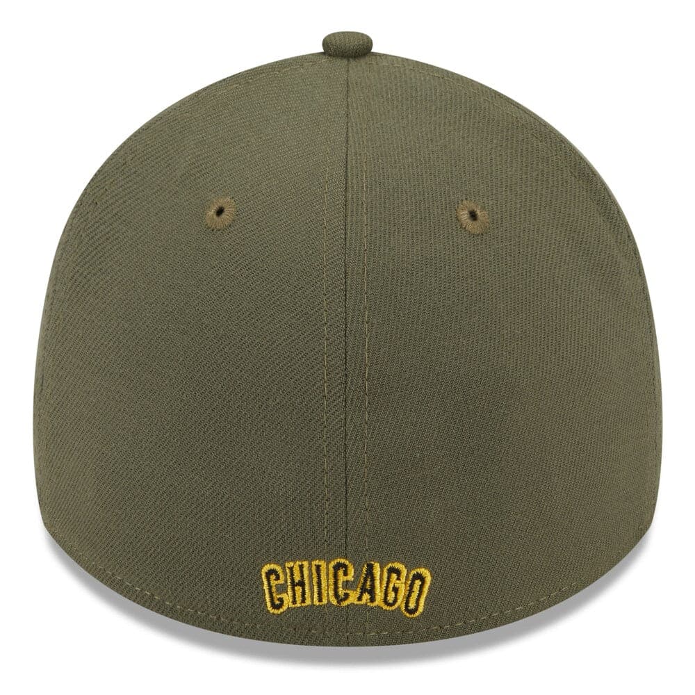 New Era Caps Chicago Cubs New Era MLB 2023 Armed Forces 39THIRTY Stretch-Fit Hat - Army