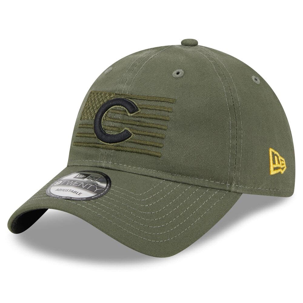 New Era Caps Chicago Cubs New Era MLB 2023 Armed Forces 9TWENTY Strapback Hat - Army