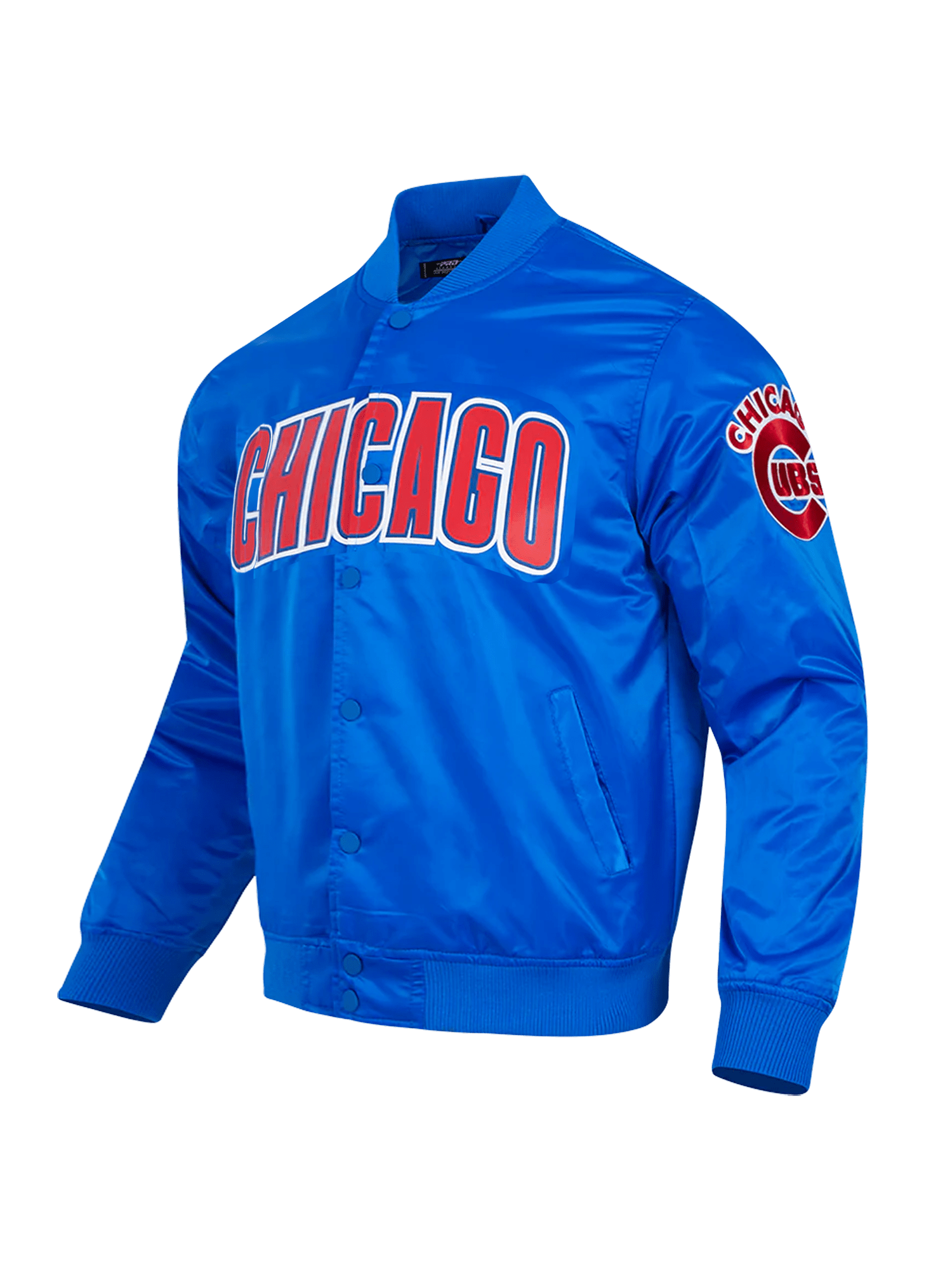 Pro Standard Jackets Chicago Cubs Pro Standard MLB Team Classic Satin Button Jacket - Blue