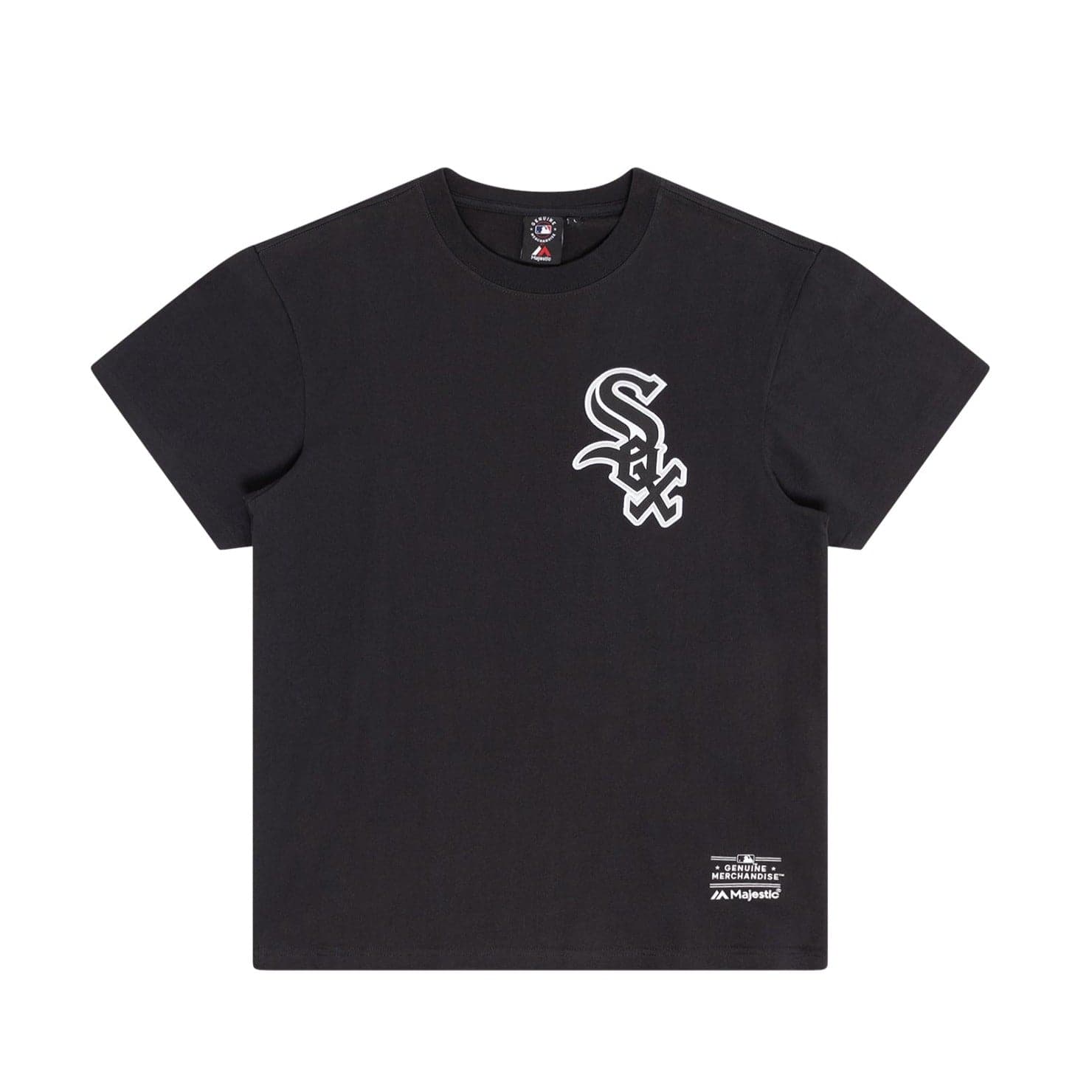 Majestic Athletic Jumpers Chicago White Sox MLB V Team Crest Vintage T-Shirt - Faded Black
