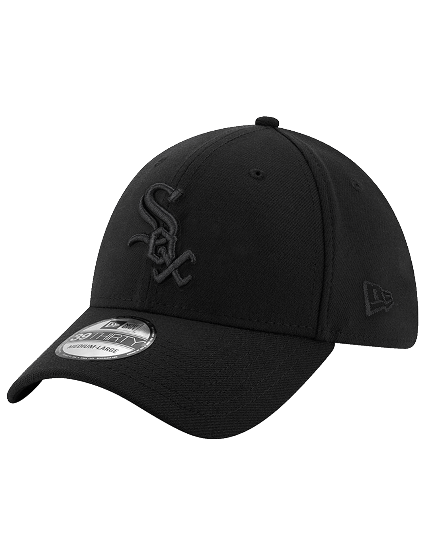 New Era Caps Chicago White Sox New Era MLB Black On Black 39THIRTY Stretch-Fit Hat