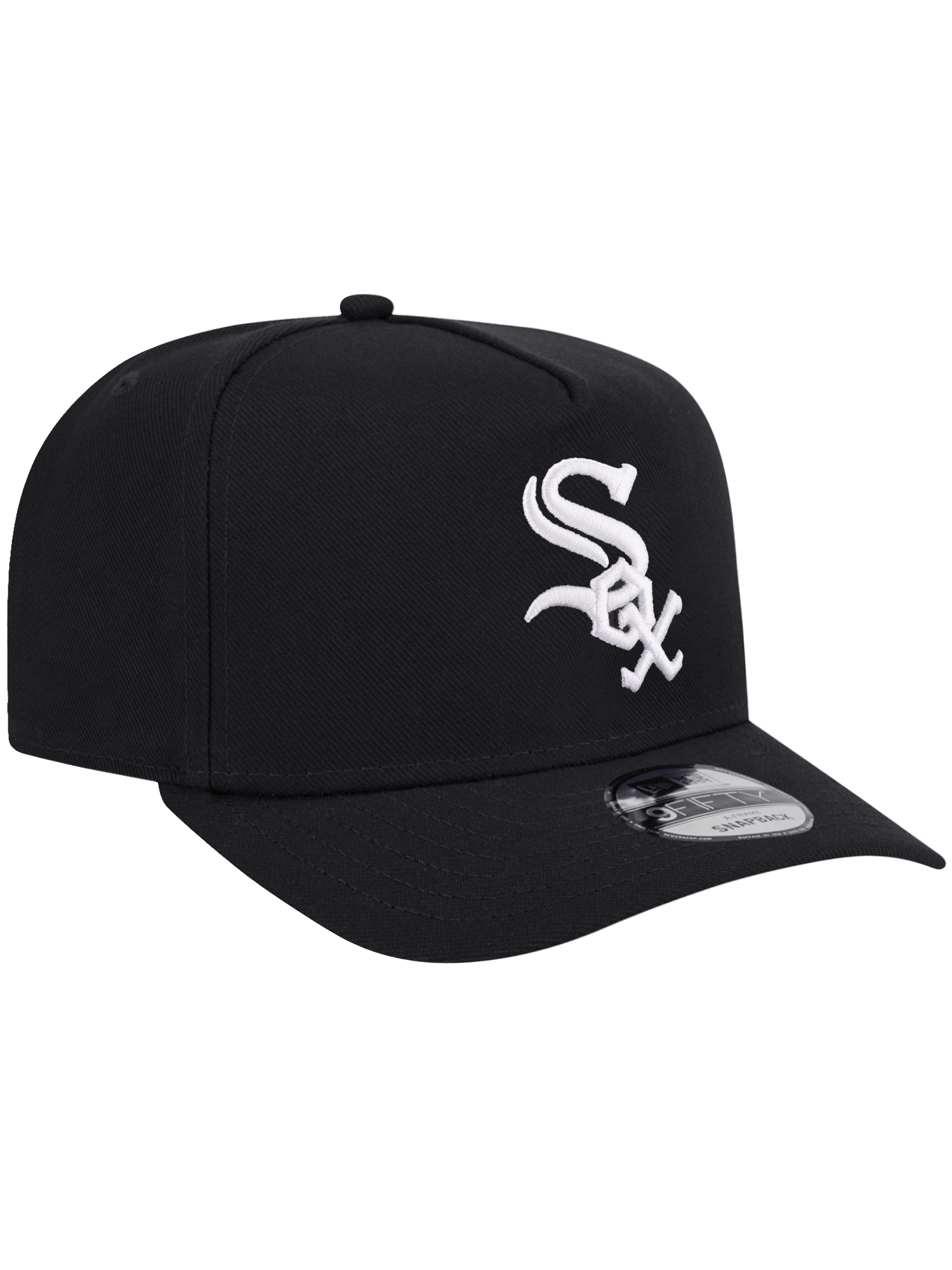 New Era Caps Chicago White Sox New Era MLB Team Pre-Curved 9FIFTY A-Frame Snapback Hat - Black