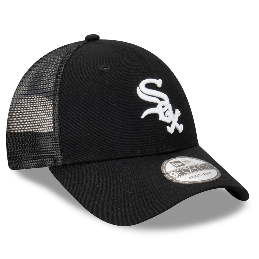 New Era Caps Chicago White Sox New Era MLB Team Trucker 9FORTY Snapback Hat - Black