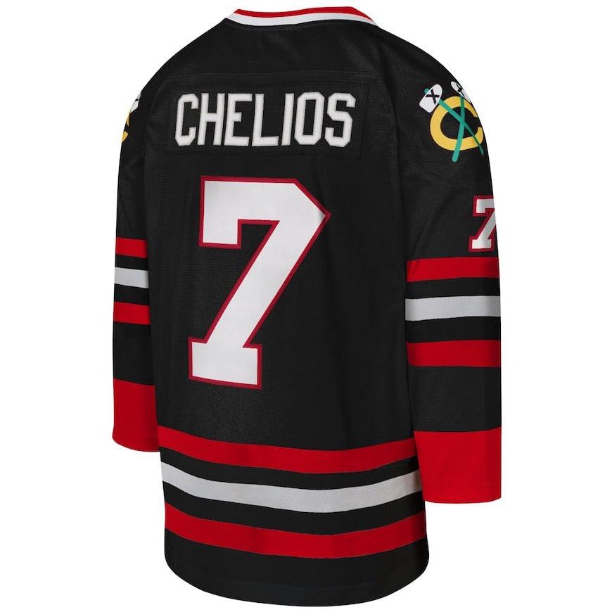 Mitchell And Ness Jerseys Chris Chelios Chicago Blackhawks Mitchell & Ness NHL 97/98 Blue Line Jersey - Black
